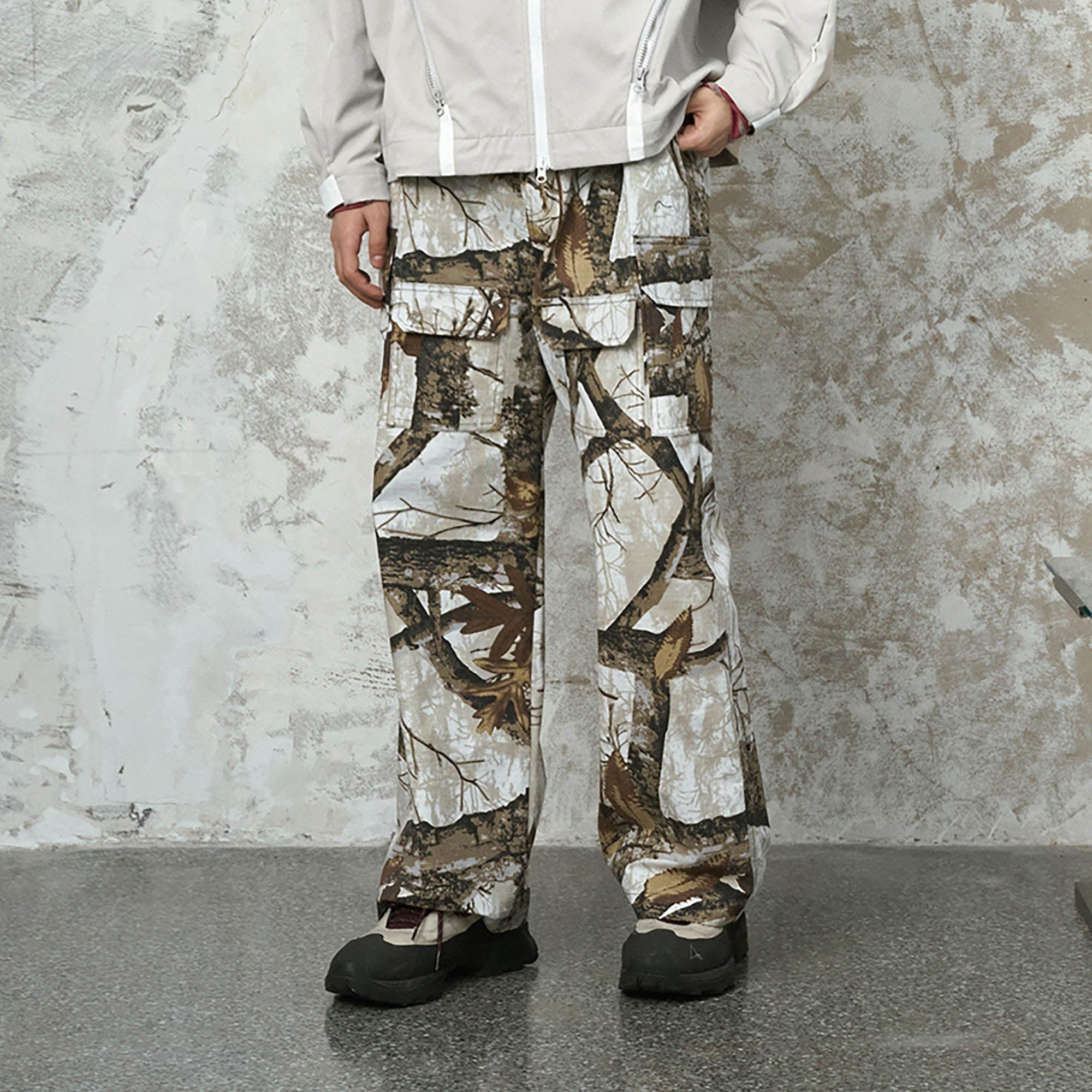 ENSHADOWER Branch Camo Multi-Pocket Straight-Leg Pants, premium urban and streetwear designers apparel on PROJECTISR.com, ENSHADOWER