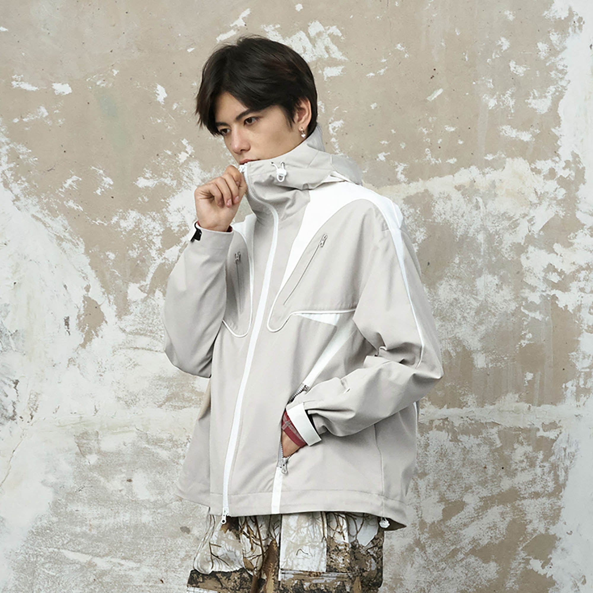 ENSHADOWER Spliced Multi-Pocket Waterproof Hooded Jacket, premium urban and streetwear designers apparel on PROJECTISR.com, ENSHADOWER