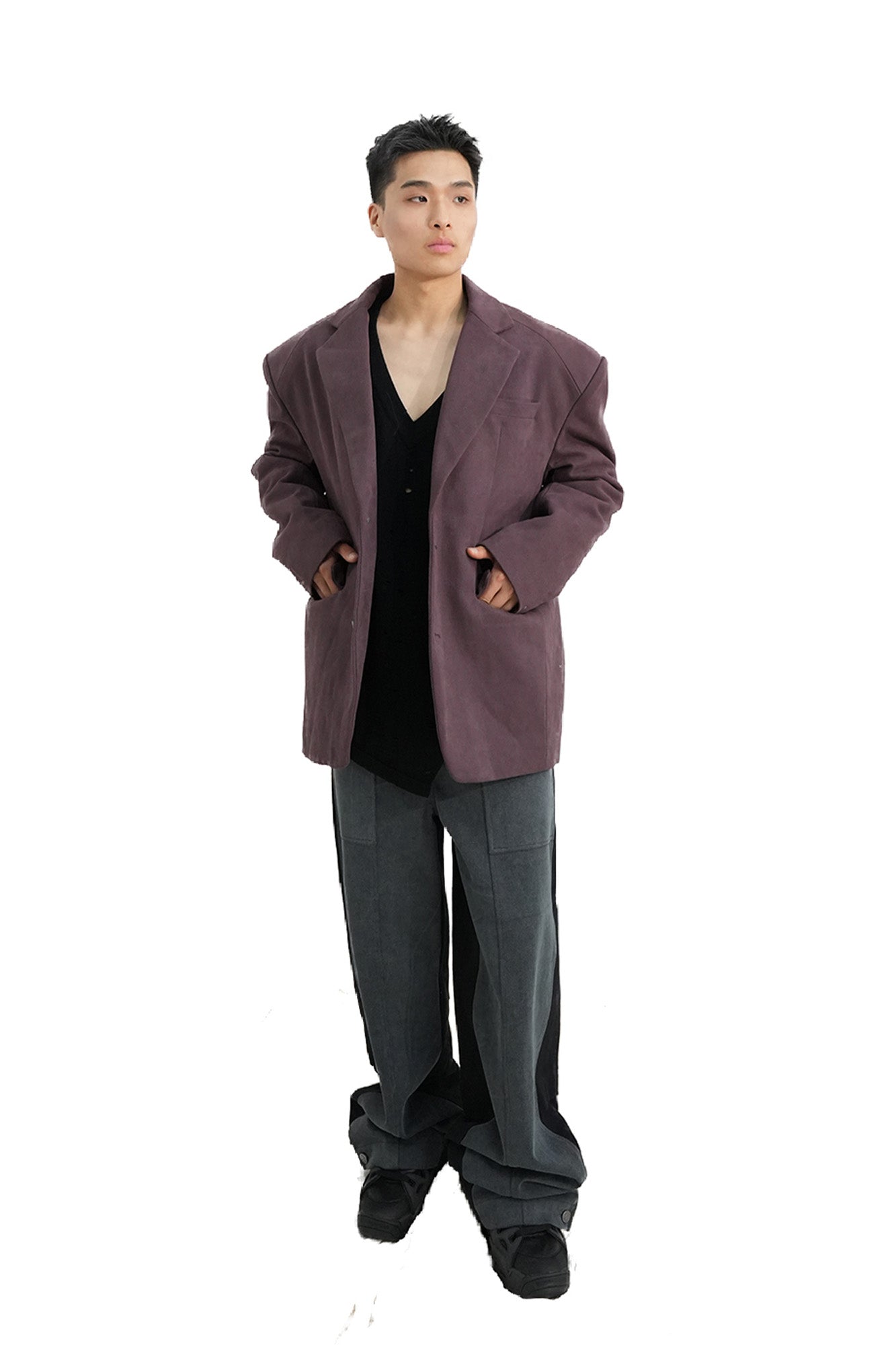 VANN VALRENCE Essential Padded Boxy Blazer