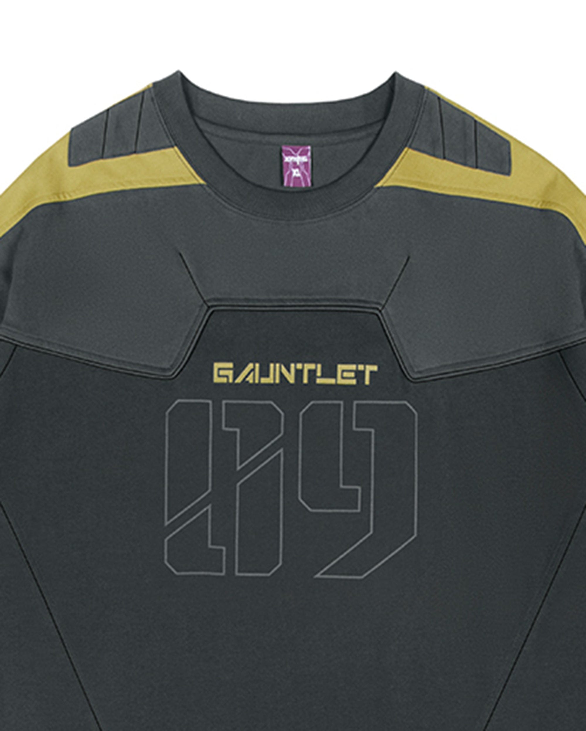 XIPHEVIL Modern Deconstructed Rivet Jersey Yellow, premium urban and streetwear designers apparel on PROJECTISR.com, XIPHEVIL