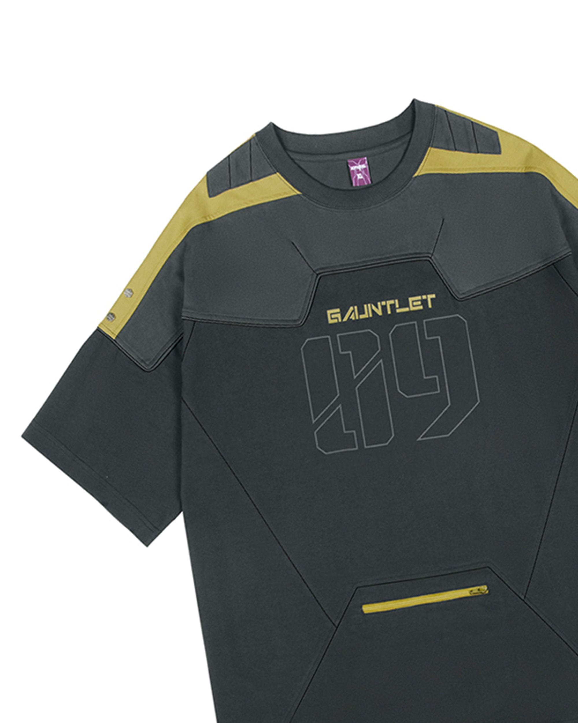 XIPHEVIL Modern Deconstructed Rivet Jersey Yellow, premium urban and streetwear designers apparel on PROJECTISR.com, XIPHEVIL