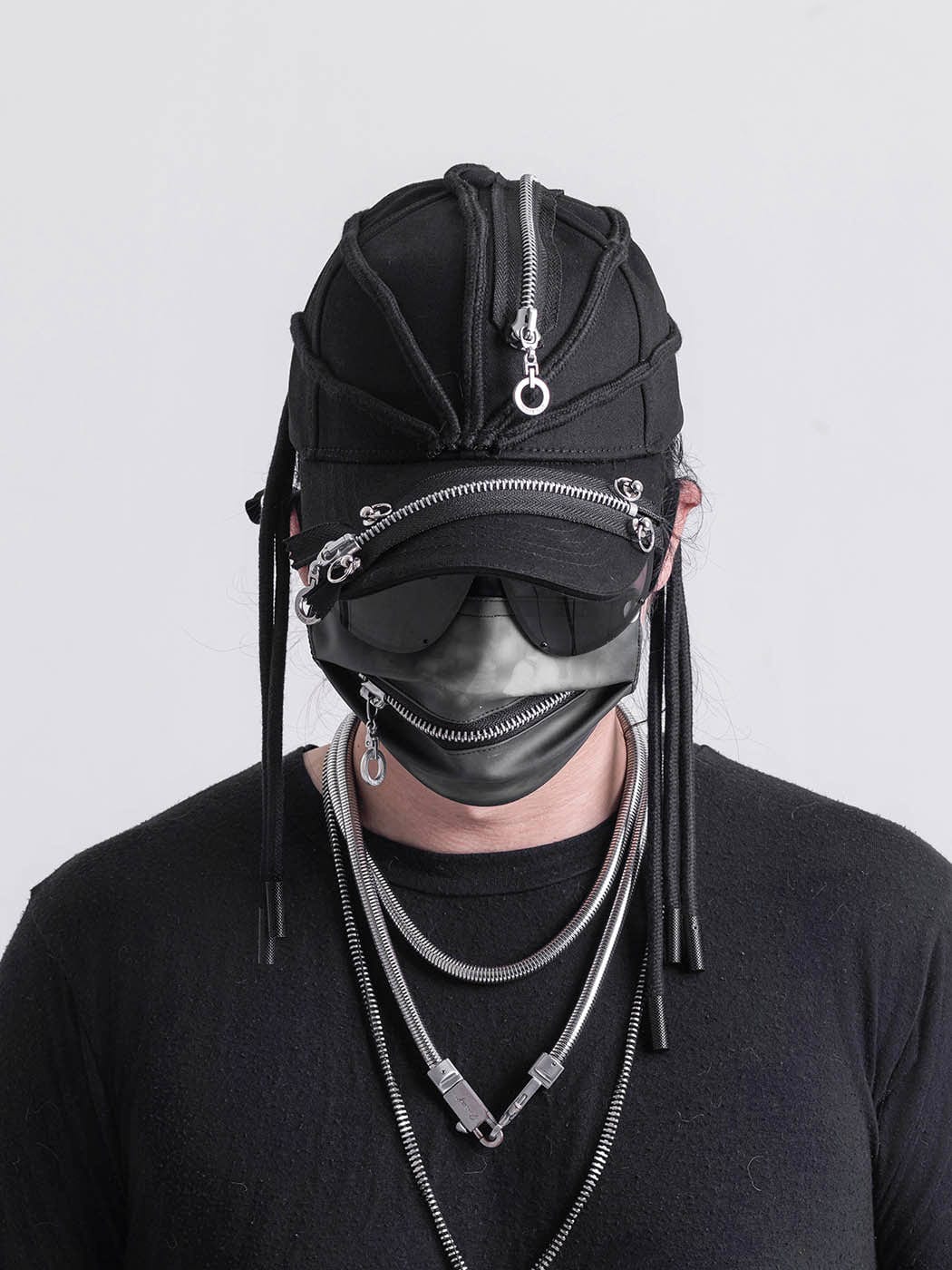 INSIDE OUT Multi-Zipper Dreadlock Cap, premium urban and streetwear designers apparel on PROJECTISR.com, INSIDE OUT