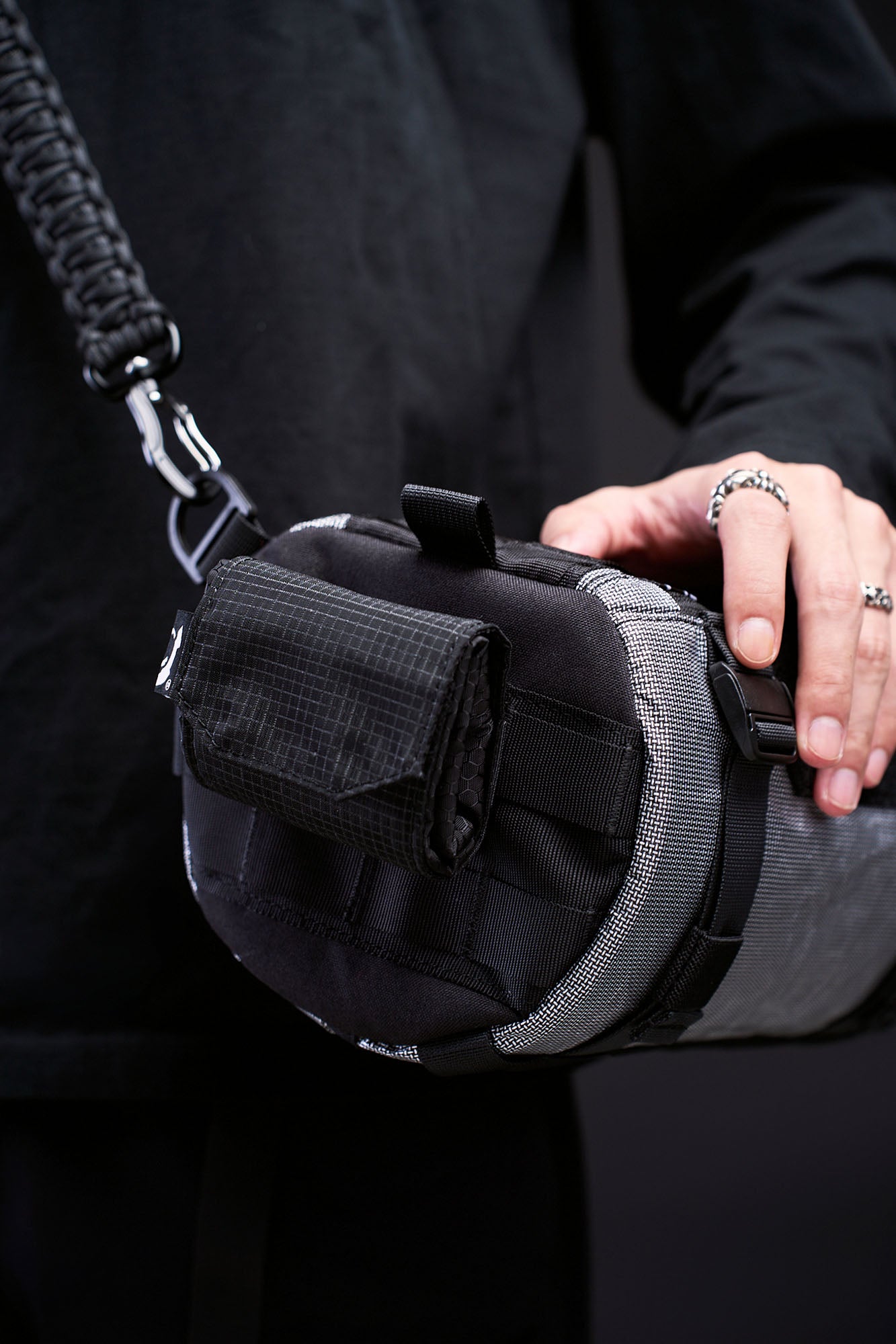 OVERCLOCK ROAM Drawstring Foldable Ripstop Roll-Up Cinch Bag, premium urban and streetwear designers apparel on PROJECTISR.com, OVERCLOCK ROAM
