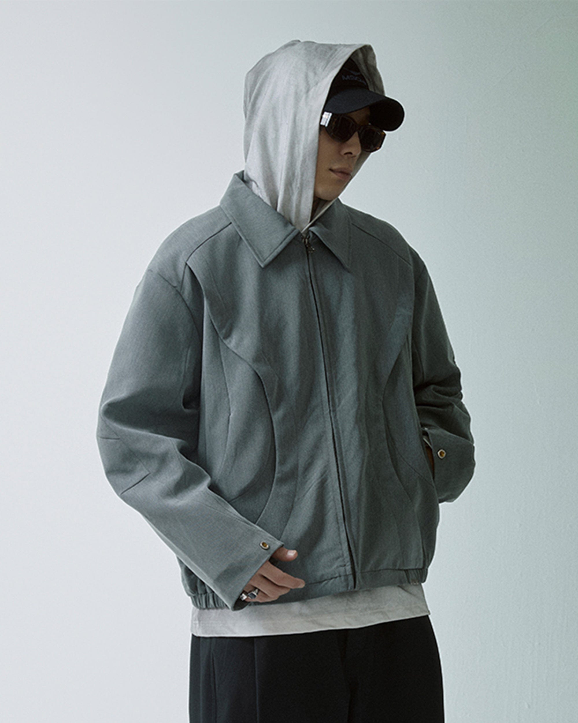 F2CE Deconstructed Layered Zip-Up Jacket, premium urban and streetwear designers apparel on PROJECTISR.com, F2CE