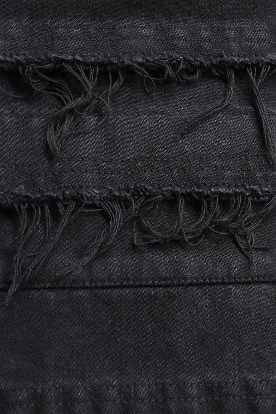 UNDERWATER Heavily Frayed Layered Denim Shorts, premium urban and streetwear designers apparel on PROJECTISR.com, UNDERWATER