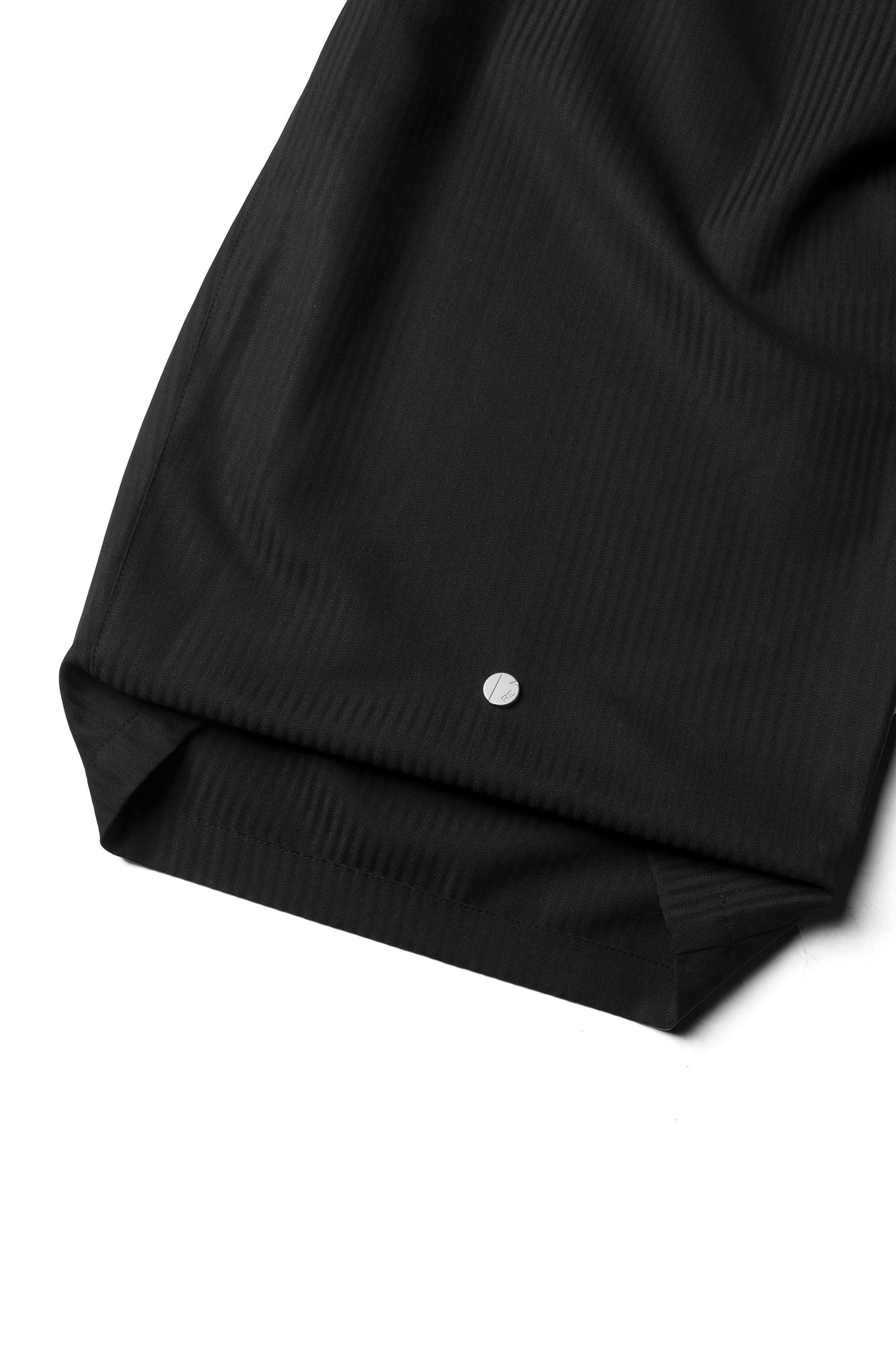 RELABEL Pinstriped Detachable-Scarf Oversized Pants Black, premium urban and streetwear designers apparel on PROJECTISR.com, RELABEL