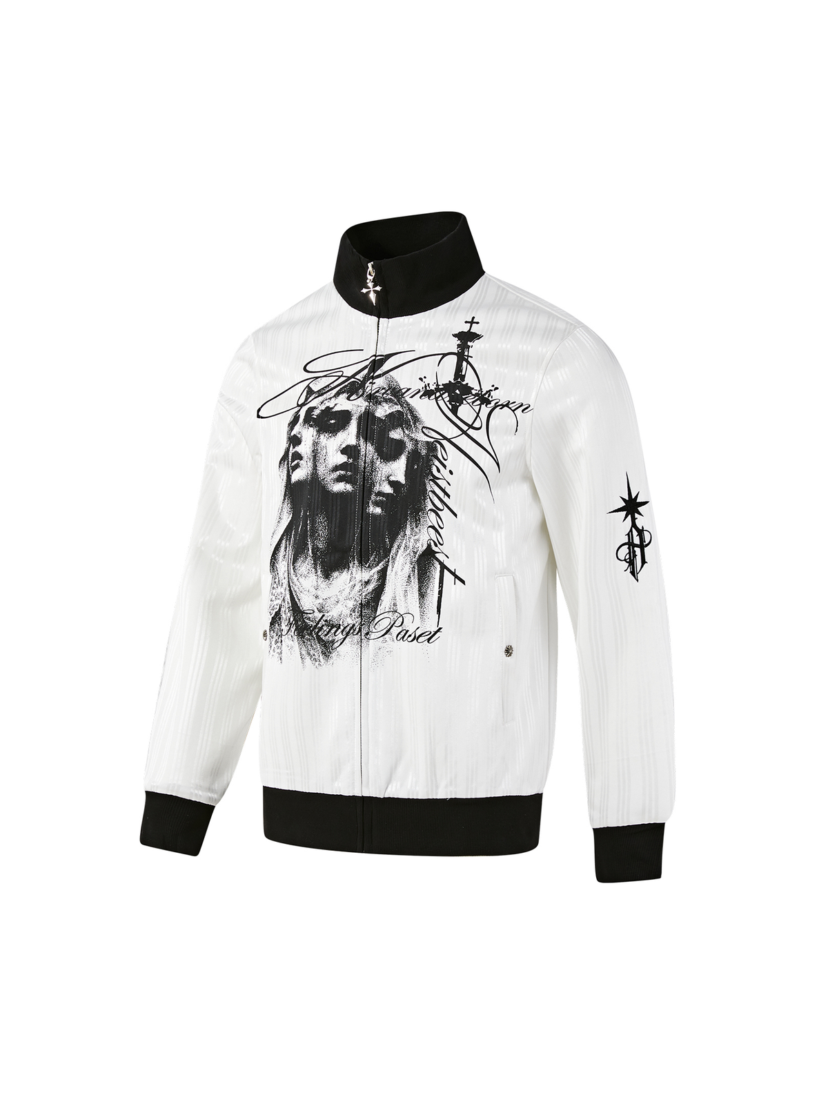 PASET Gothic Striped Embroidered Portrait Jacket