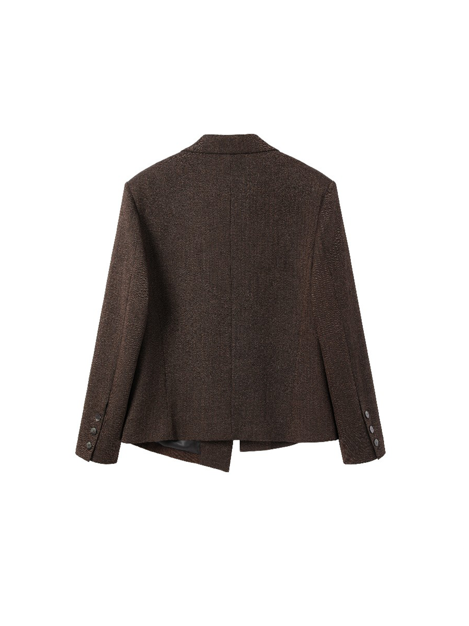 ALVNG AR ANTS Asym Herringbone Wool-Blend Blazer