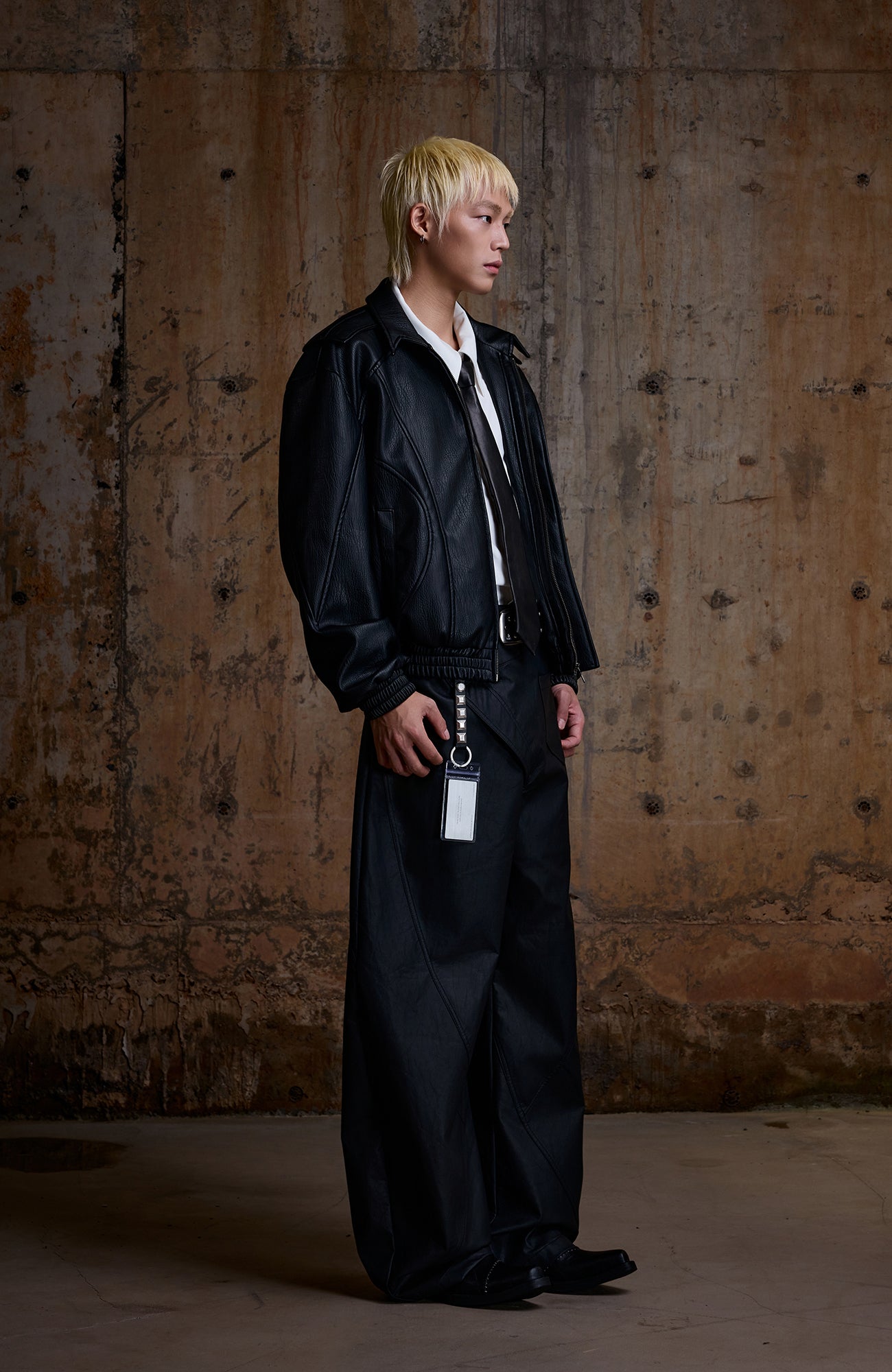 2000RSK Asymmetrical Spliced Sculptural Curved Trousers