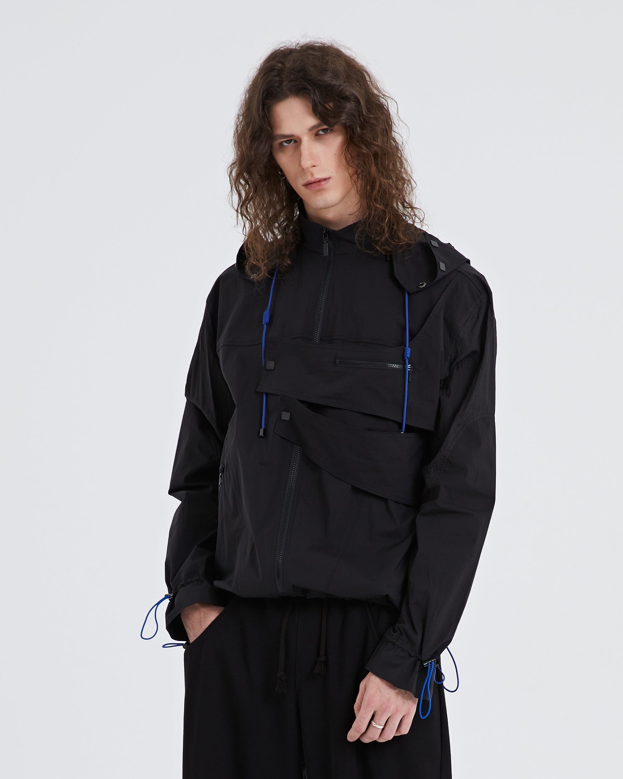 ORGANIC EMOTION Modern Drawstring Asymmetrical Jacket