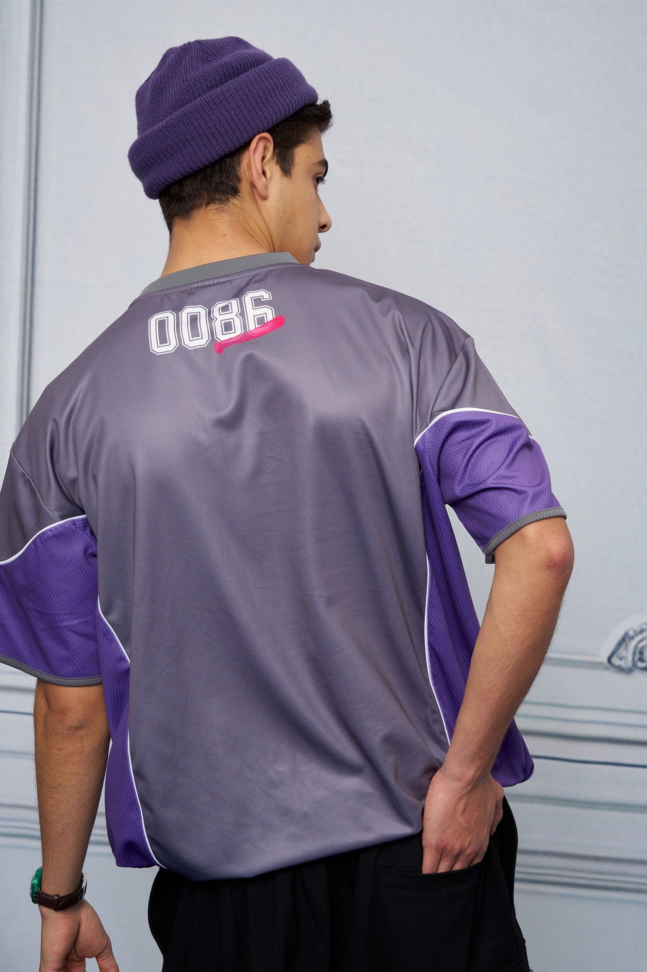 UNLIMITED MOTE x glucose by RMK Contrast Spliced Drawstring Hem Jersey, premium urban and streetwear designers apparel on PROJECTISR.com, UNLIMITED MOTE