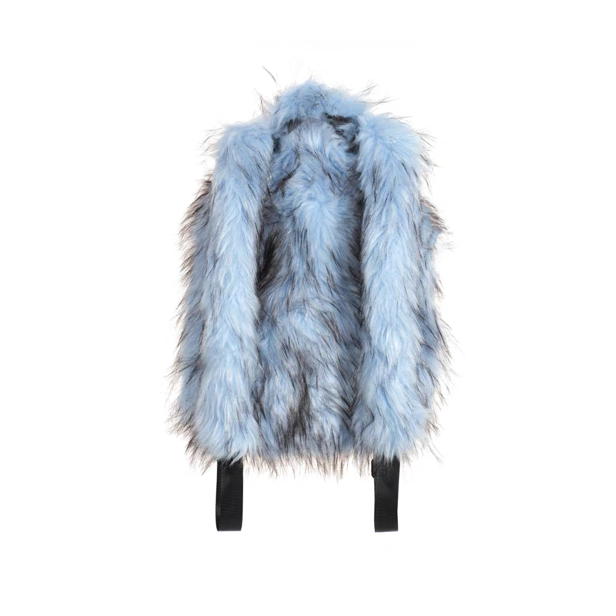 NOTHINGNESS WORLD Shaggy Faux Fur Graphic-Patch Backpack, premium urban and streetwear designers apparel on PROJECTISR.com, NOTHINGNESS WORLD