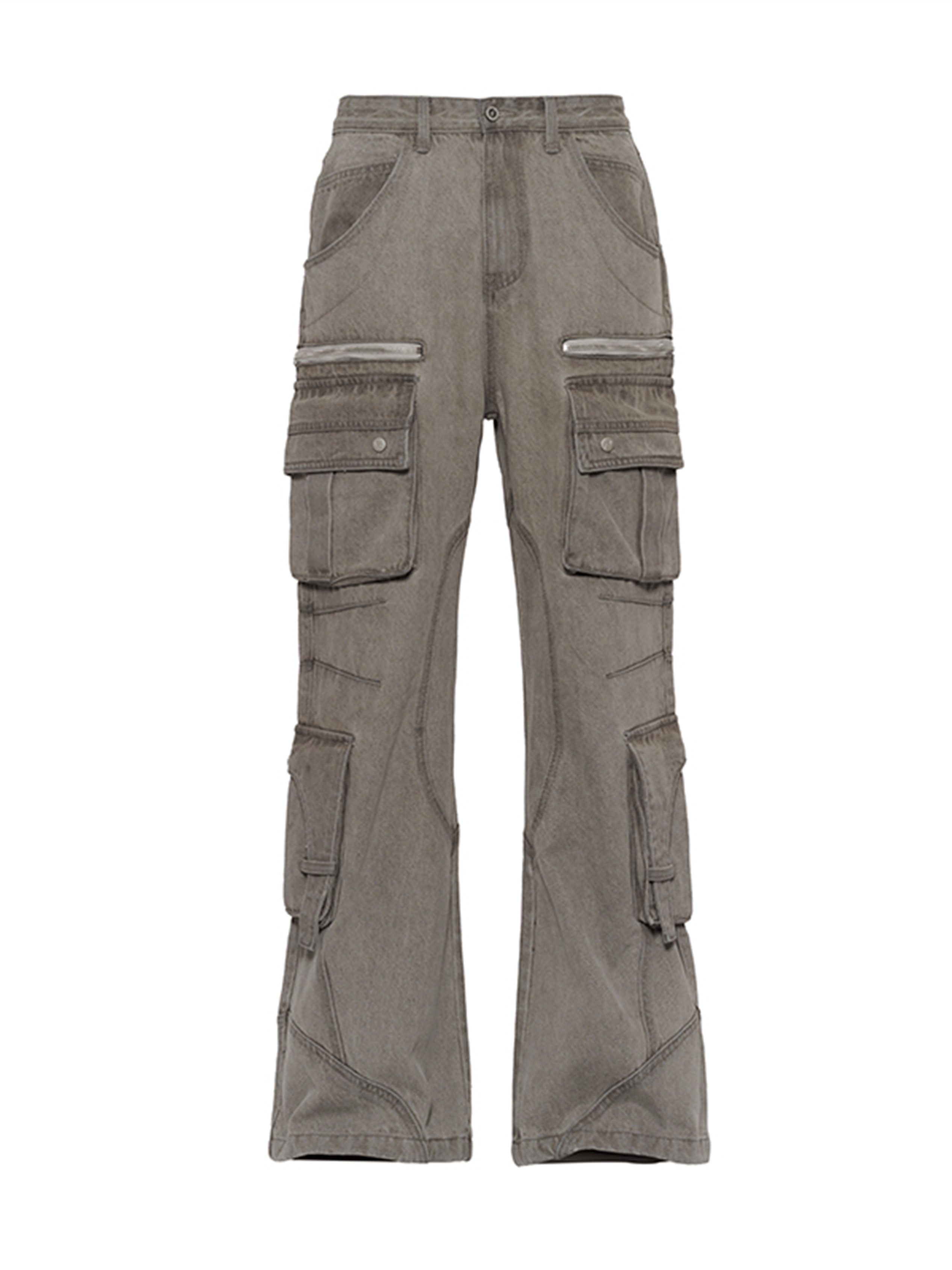 CATSSTAC Washed Multi-Pocket Utility Straight-Leg Jeans, premium urban and streetwear designers apparel on PROJECTISR.com, CATSSTAC