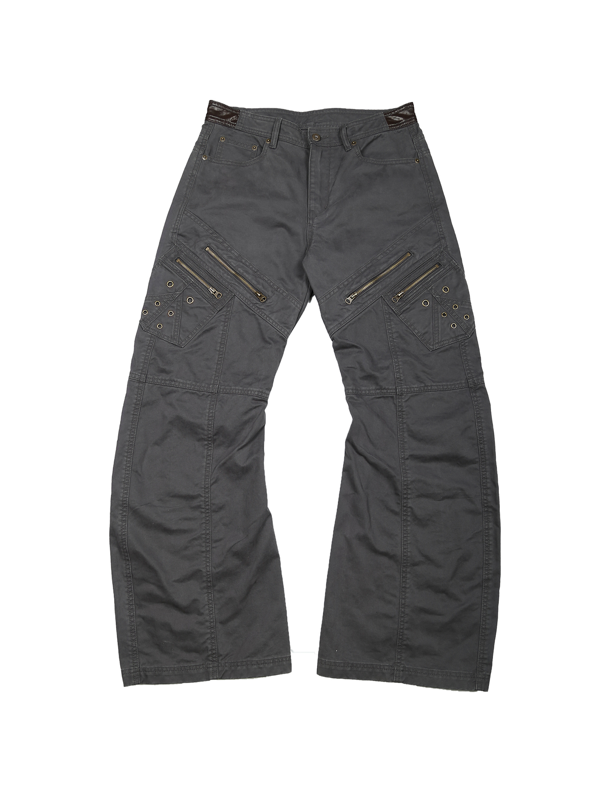 TRECLUB Retro Washed Spliced Multi-Pocket Cargo Pants, premium urban and streetwear designers apparel on PROJECTISR.com, TRECLUB