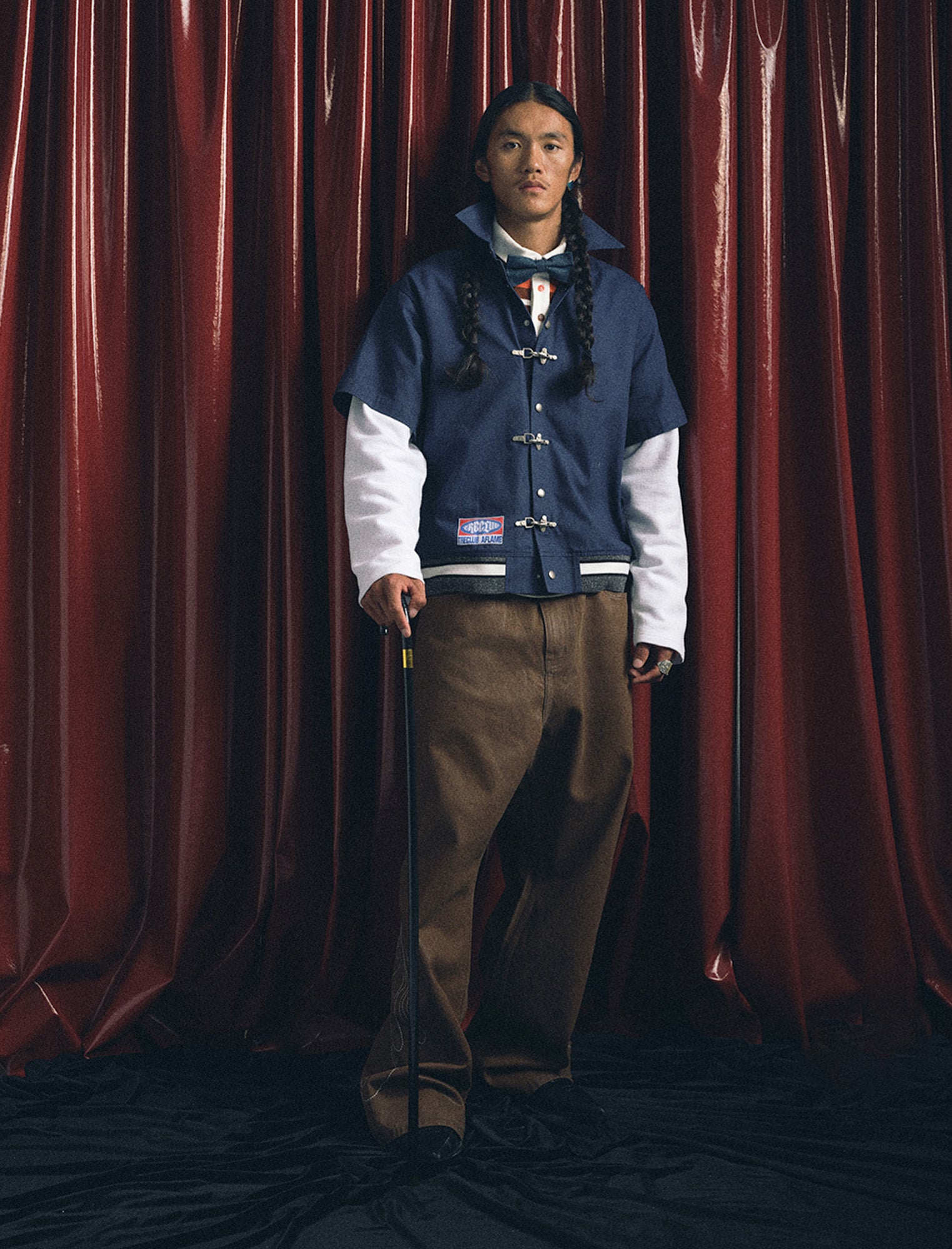 TRECLUB Hook-Buckle Layered Canvas Jacket, premium urban and streetwear designers apparel on PROJECTISR.com, TRECLUB