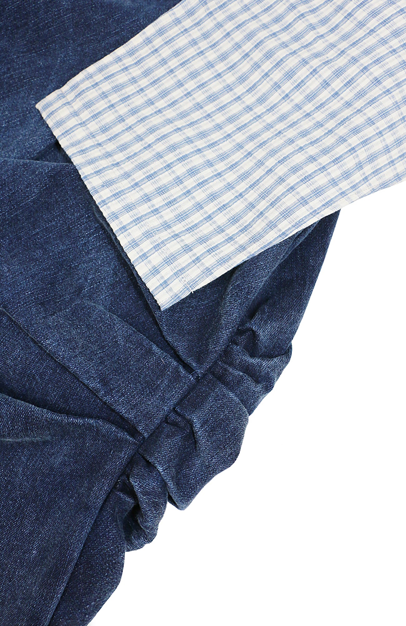 RELABEL Detachable Washed Pleated Jeans