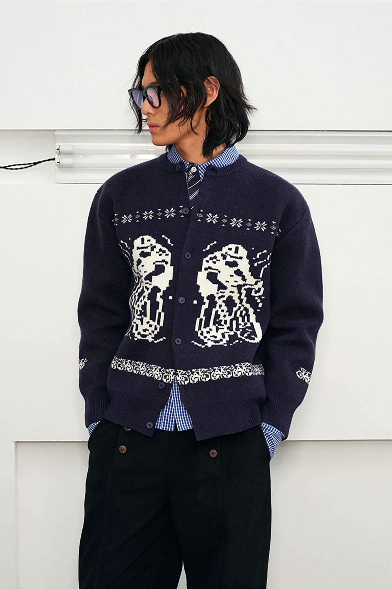 KREATE Fair Isle Button-Up Cardigan, premium urban and streetwear designers apparel on PROJECTISR.com, KREATE