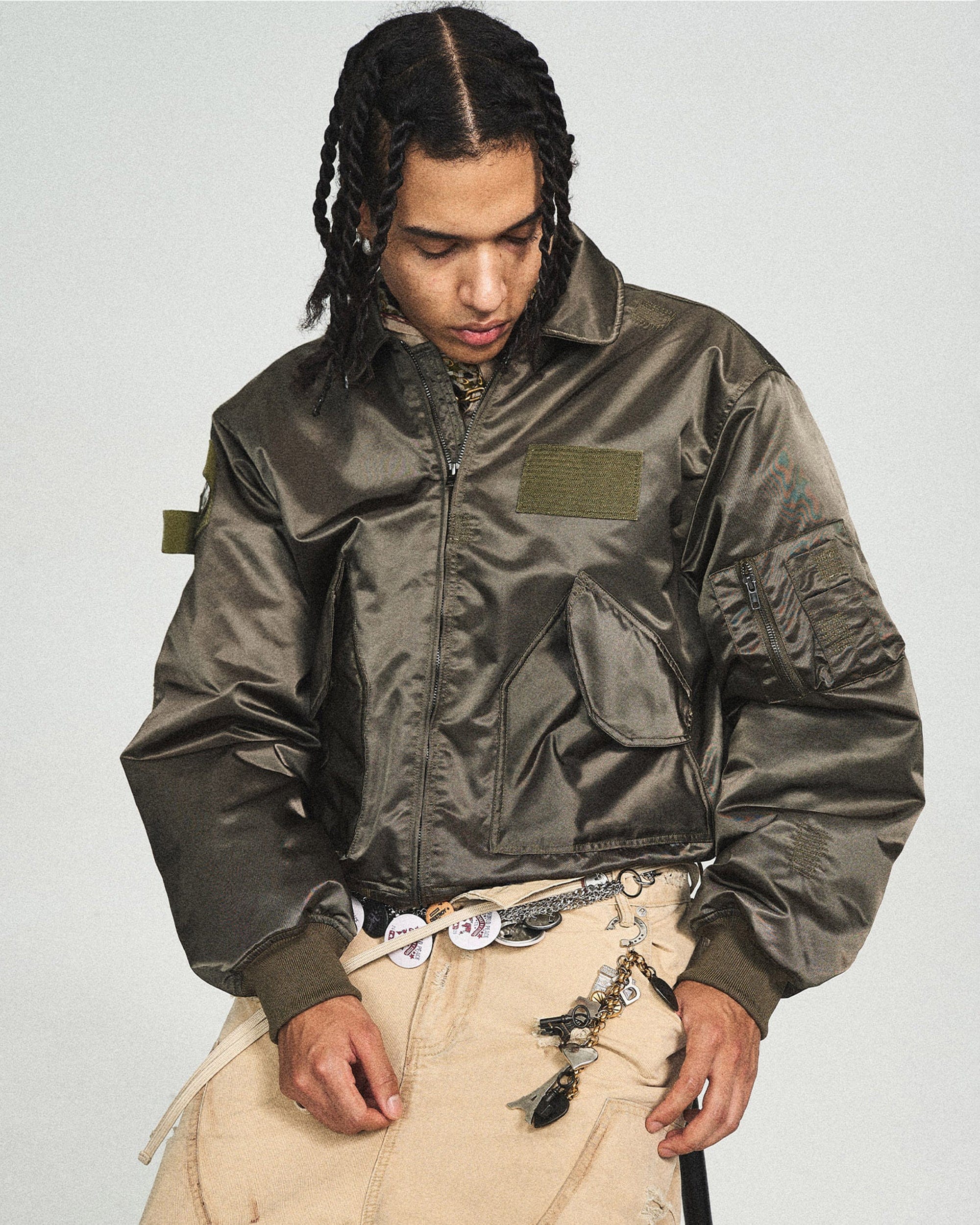STEEPC Camo MA2 Multi-Pocket Patchwork Reversible Jacket, premium urban and streetwear designers apparel on PROJECTISR.com, STEEPC