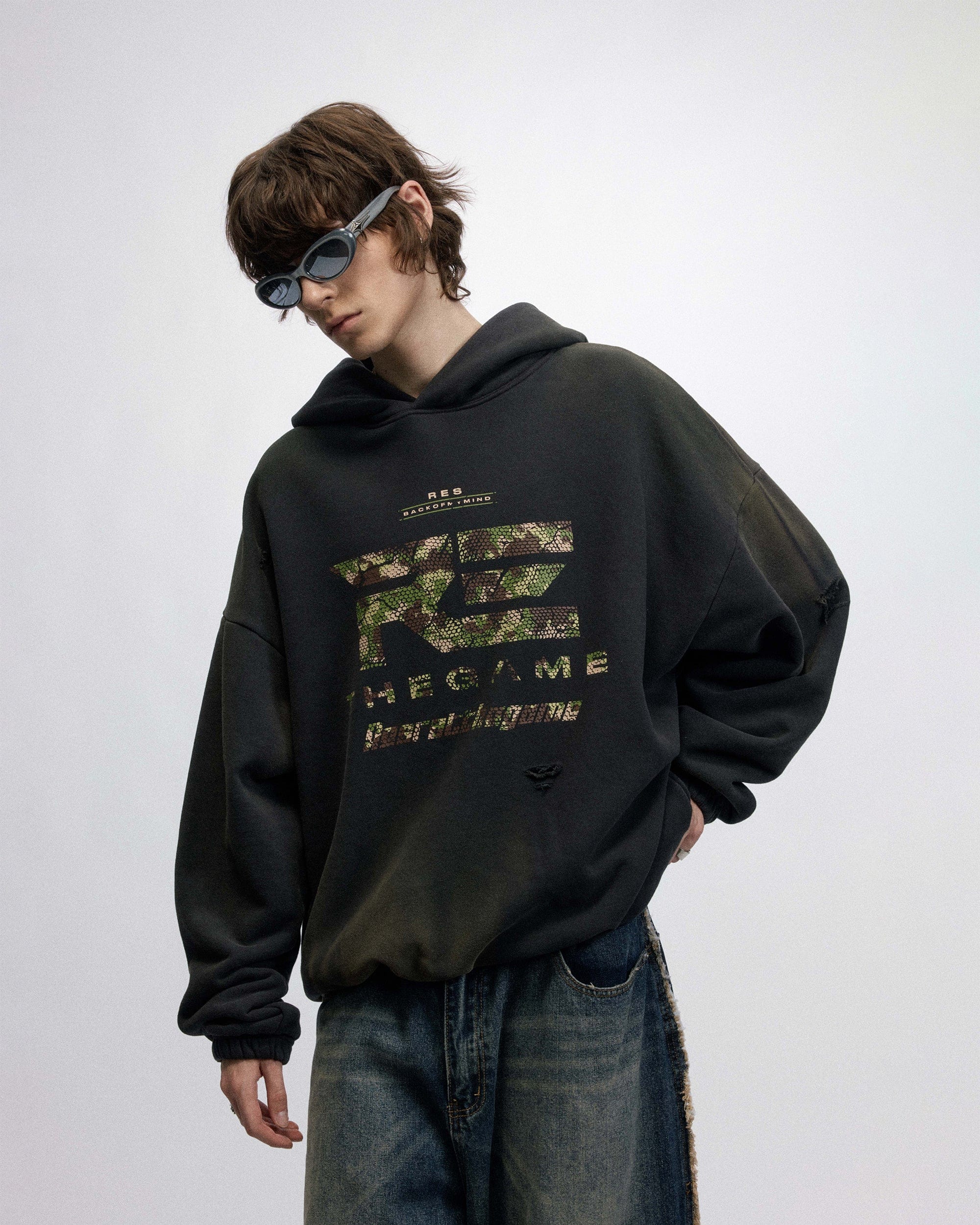OVDY The Game Distressed Hoodie, premium urban and streetwear designers apparel on PROJECTISR.com, OVDY