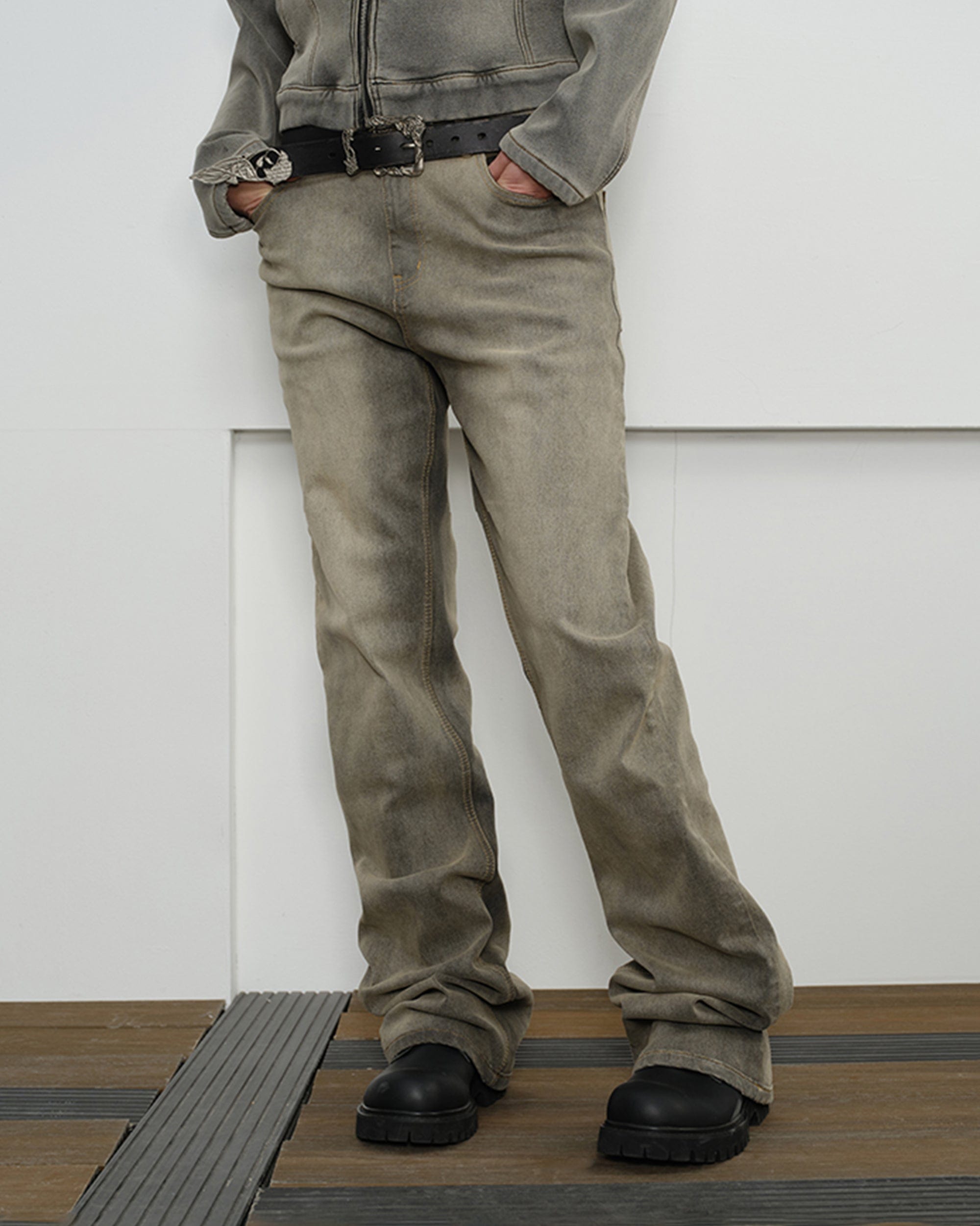 KREATE Volcanic Mud Washed Jeans, premium urban and streetwear designers apparel on PROJECTISR.com, KREATE