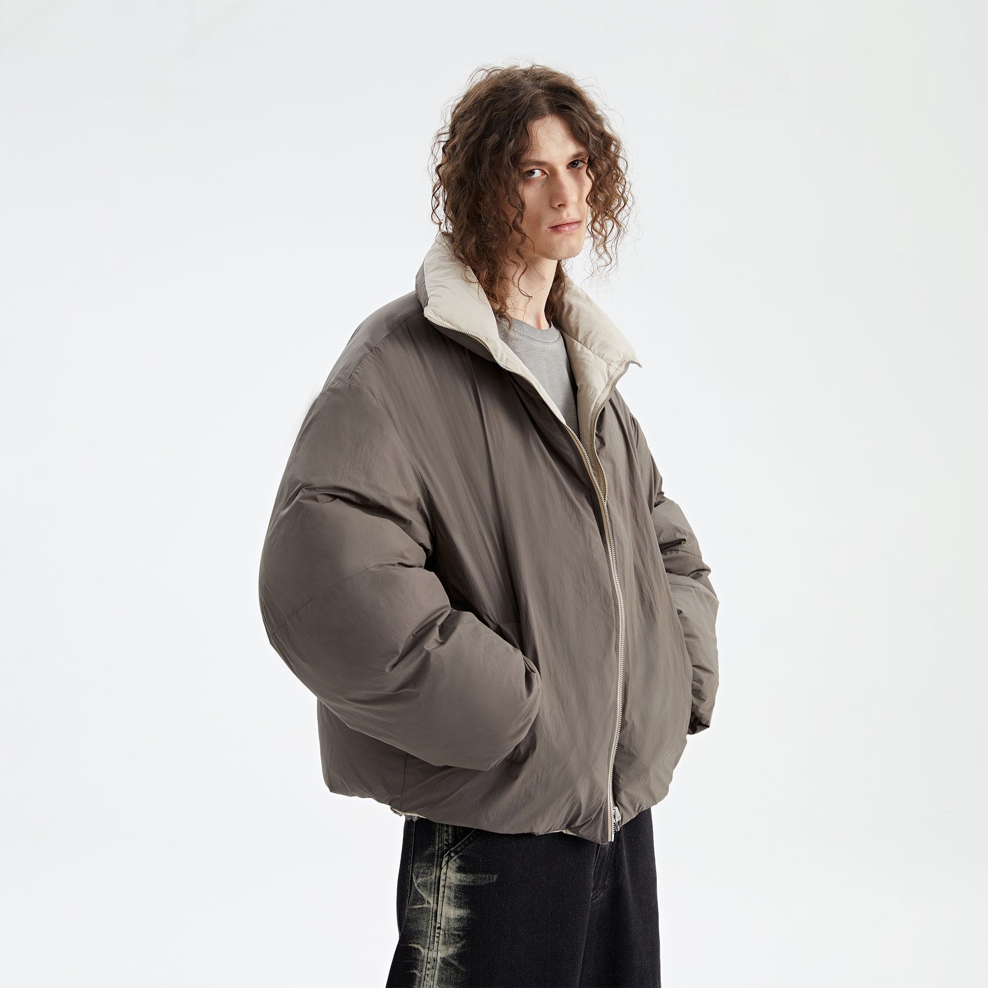 ORGANIC EMOTION Reversible Oversized Waterproof Down Jacket, premium urban and streetwear designers apparel on PROJECTISR.com, ORGANIC EMOTION