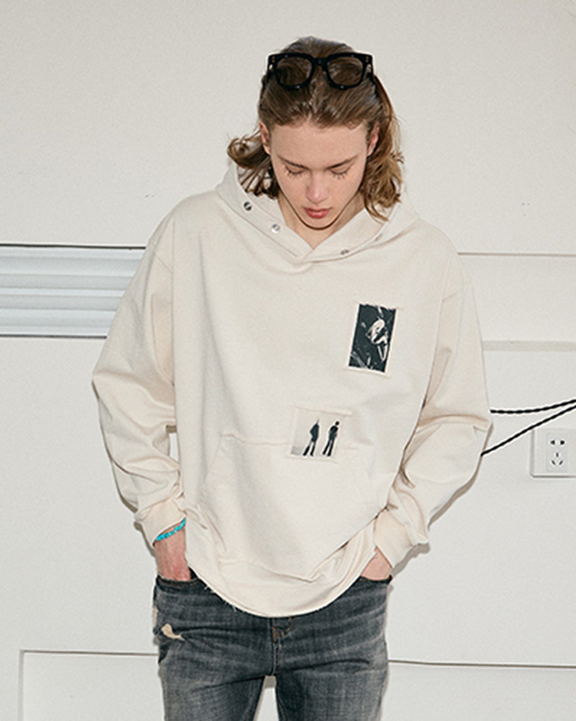 KREATE Abstract Graphics Patchwork Hoodie, premium urban and streetwear designers apparel on PROJECTISR.com, KREATE