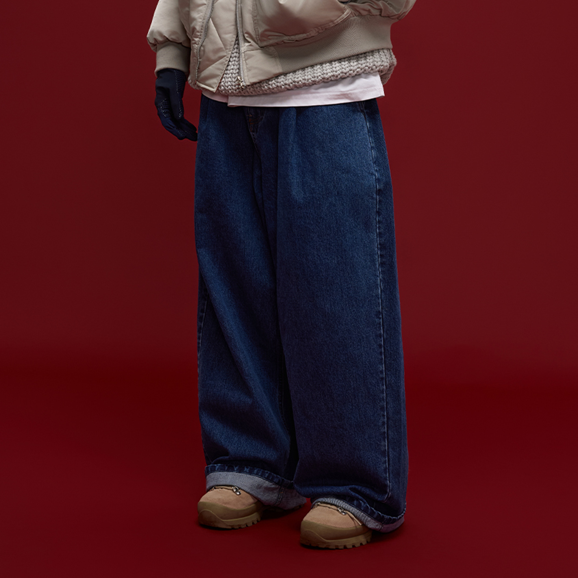 BANANA CLUB Essential Washed Wide-Leg Jeans, premium urban and streetwear designers apparel on PROJECTISR.com, BANANA CLUB
