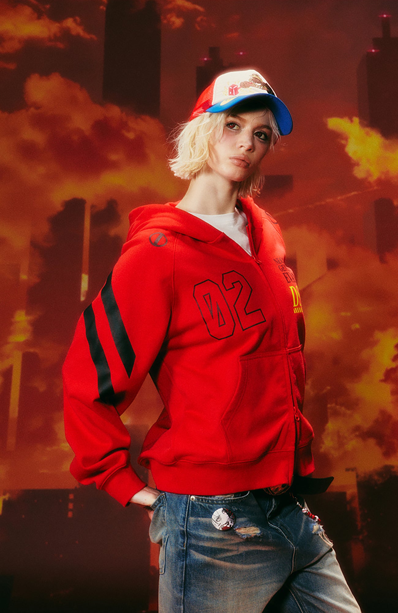 DONSMOKE x EVA Graphic Zipper Hoodie