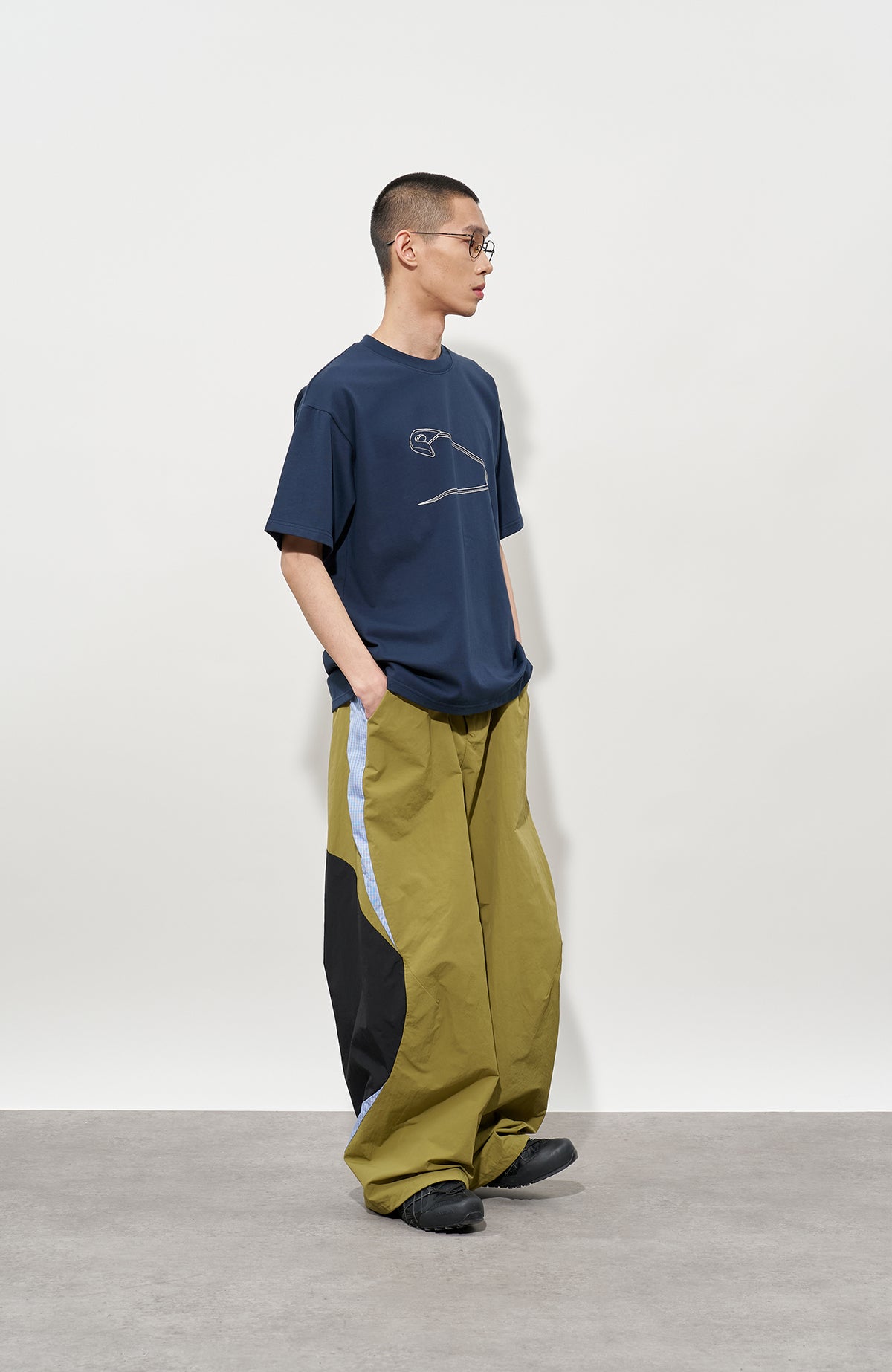 FMACM Curved Spliced Pleate Pants