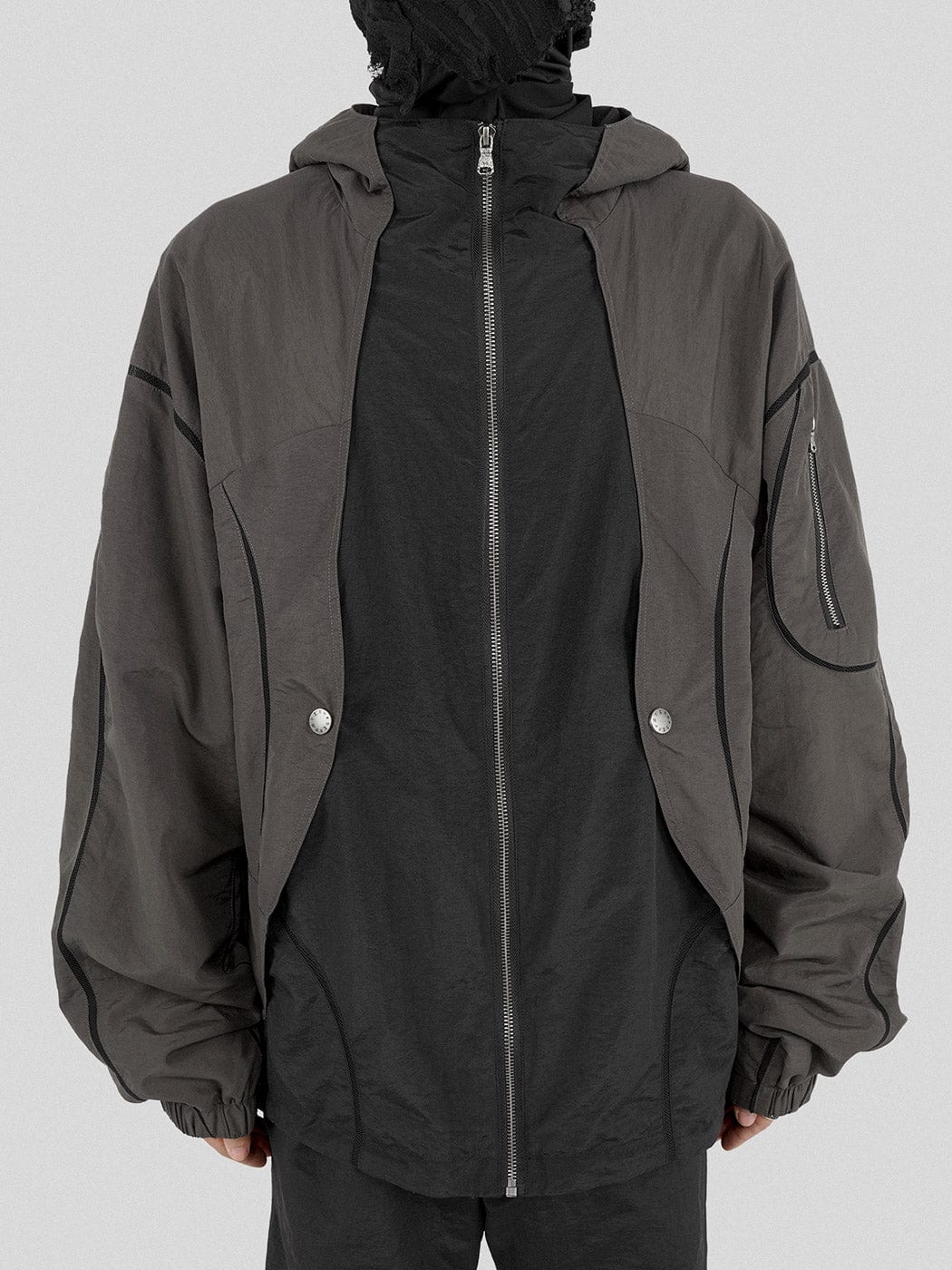 UNDERWATER Wasteland Deconstructed Windbreaker, premium urban and streetwear designers apparel on PROJECTISR.com, UNDERWATER