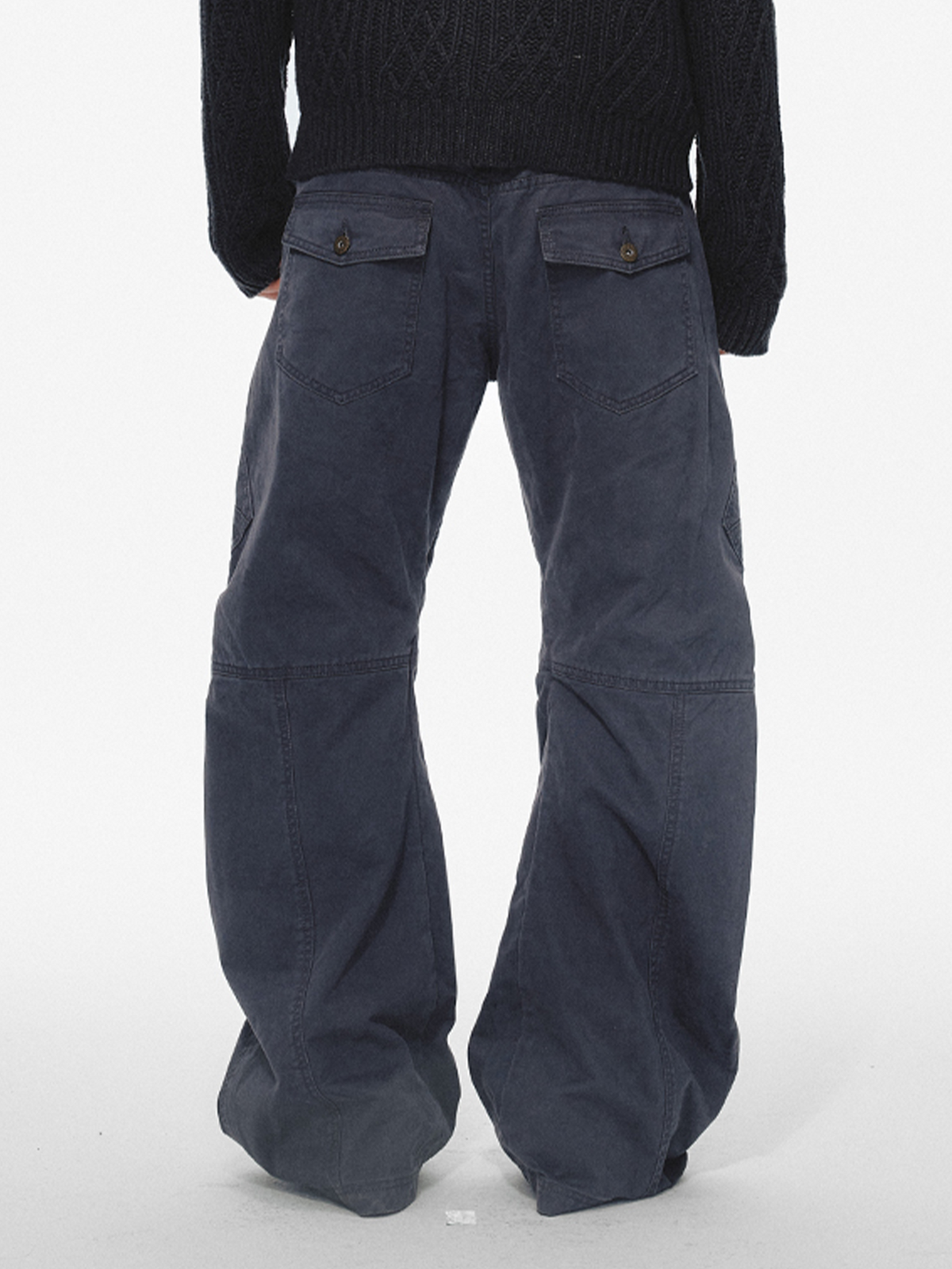 TRECLUB Retro Washed Spliced Multi-Pocket Cargo Pants, premium urban and streetwear designers apparel on PROJECTISR.com, TRECLUB