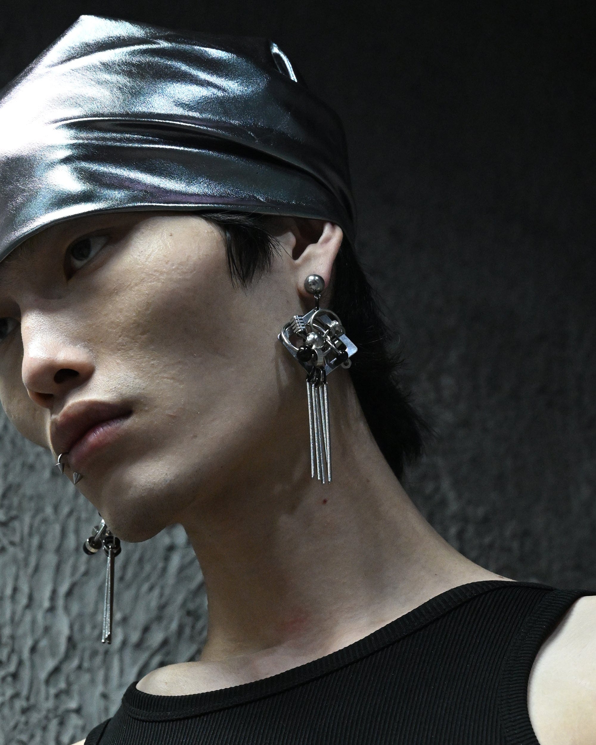 ILLUSORY Ex Machina Tassels Earring / Ear Clip, premium urban and streetwear designers apparel on PROJECTISR.com, ILLUSORY