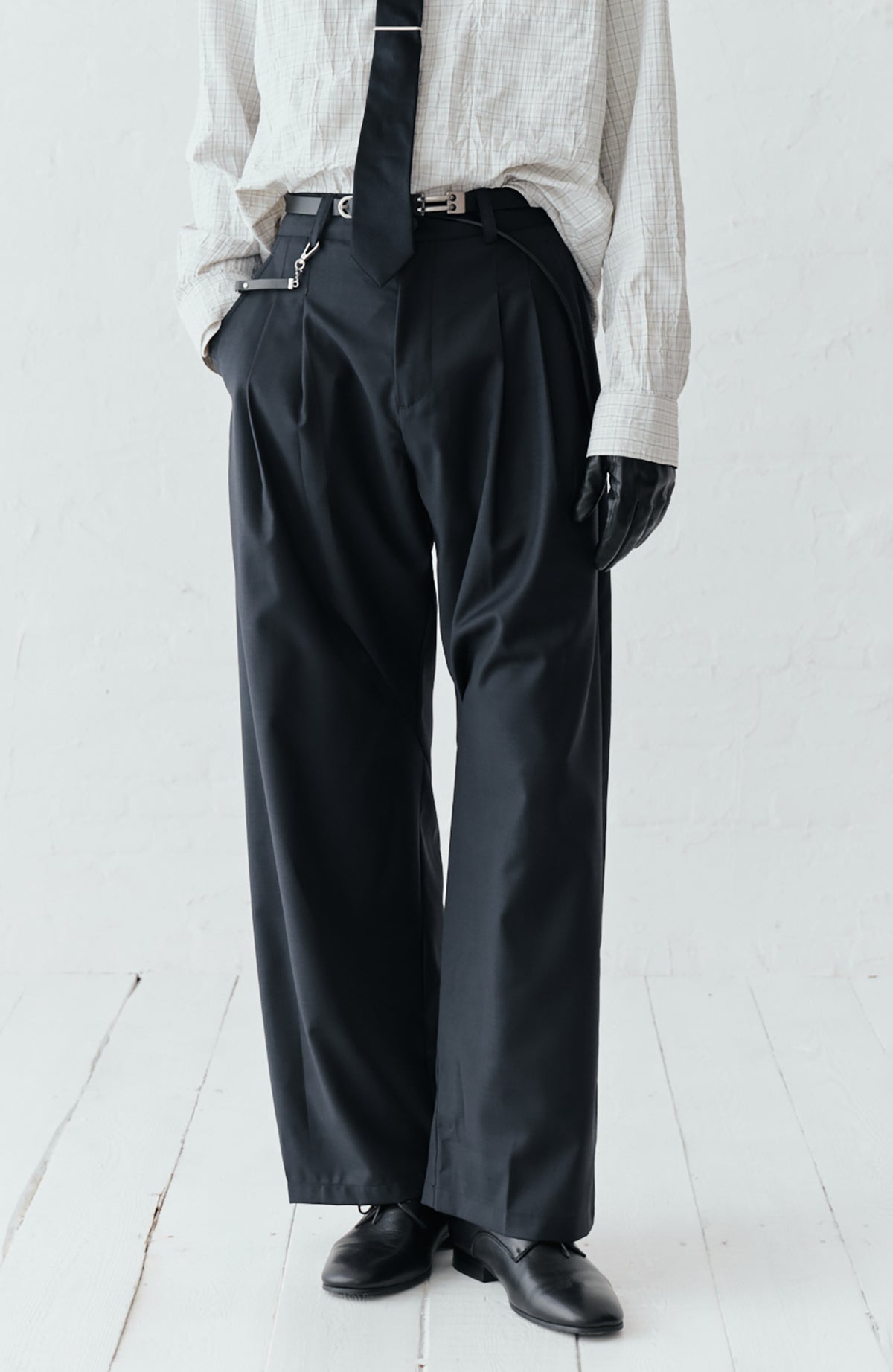 GRAINMUSTARD High-Waist Wide-Leg Trousers