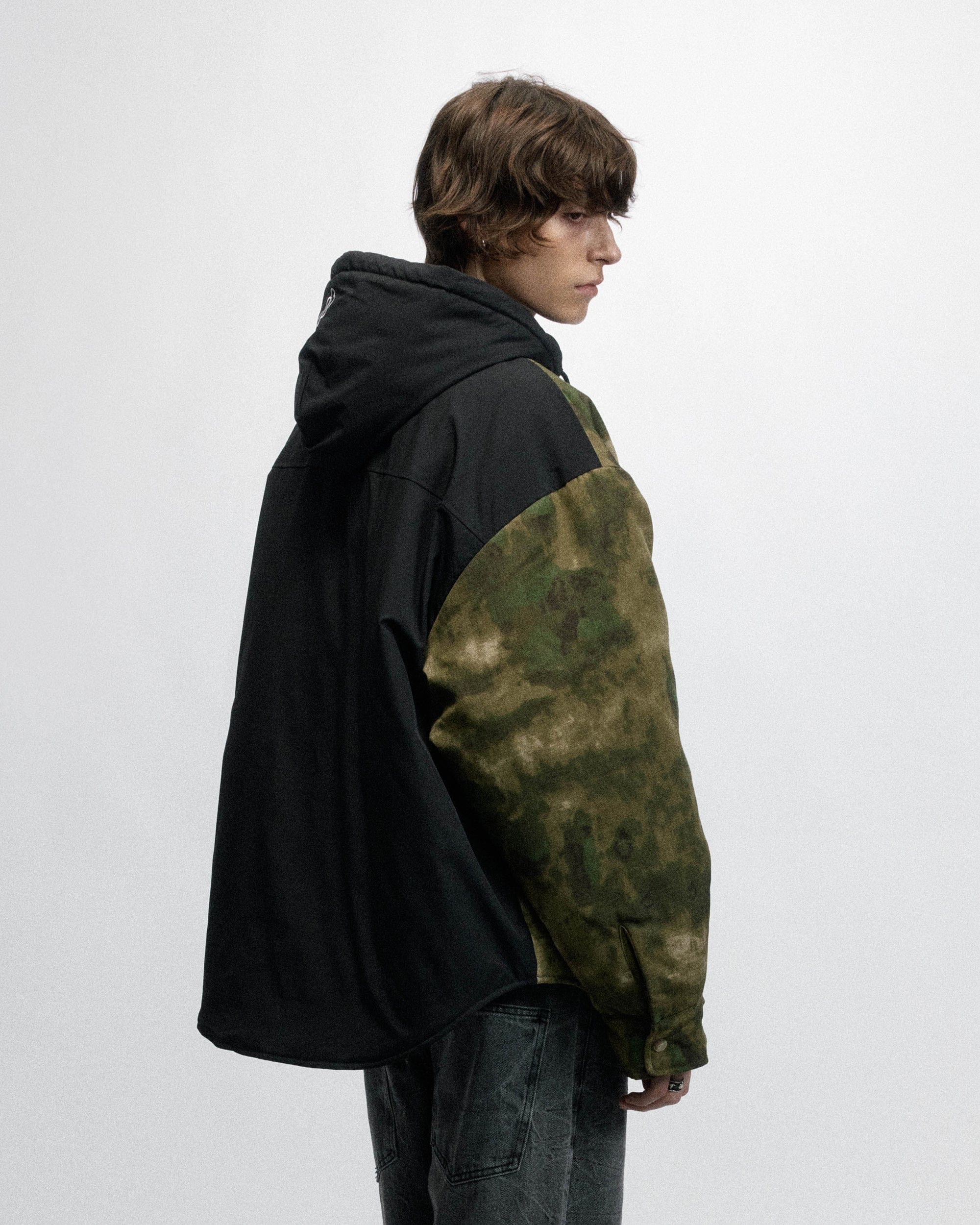 OVDY Tie-Dye Camo Hooded Puffer Jacket, premium urban and streetwear designers apparel on PROJECTISR.com, OVDY
