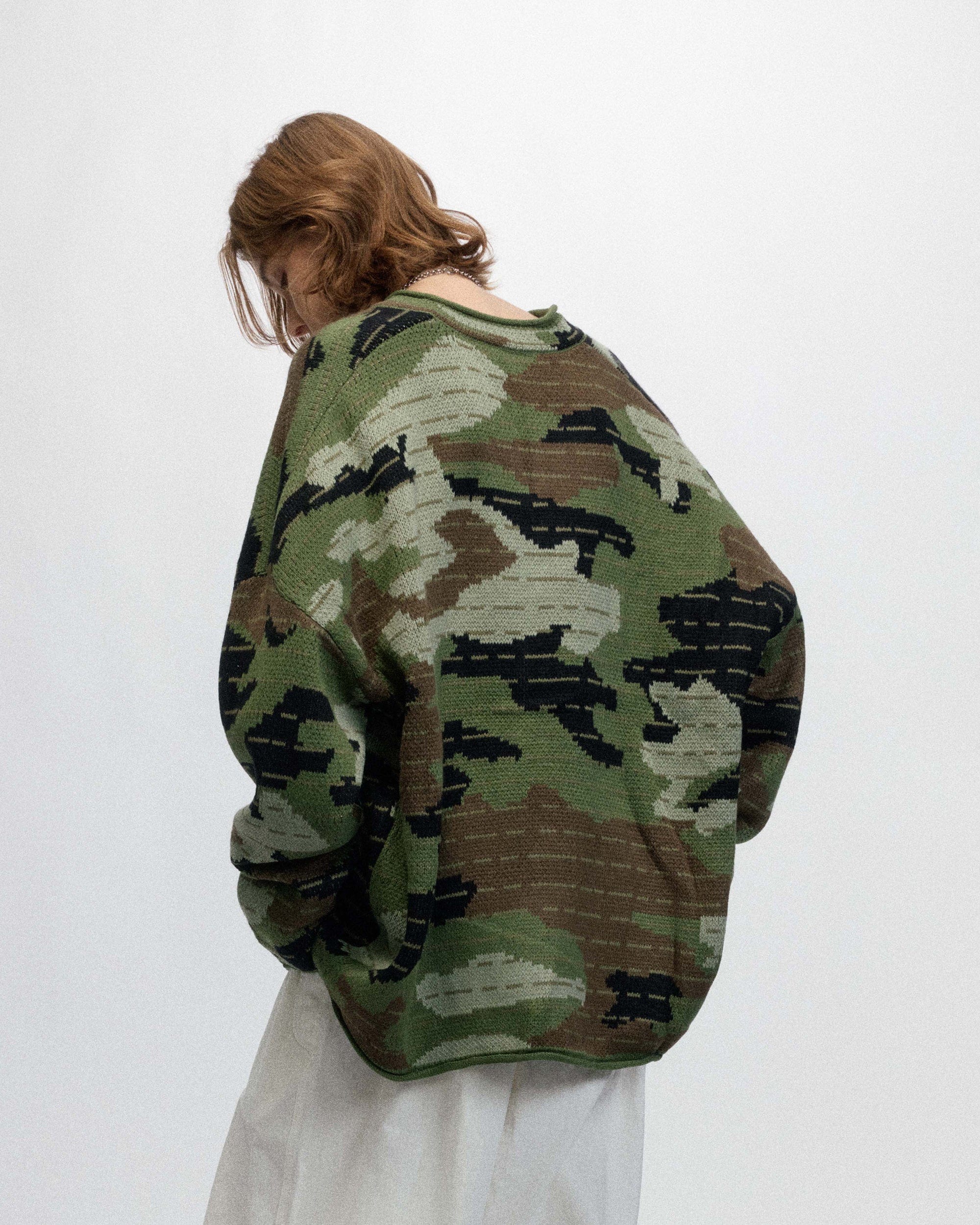 OVDY Modern Camo Stripe V-Neck Sweater, premium urban and streetwear designers apparel on PROJECTISR.com, OVDY