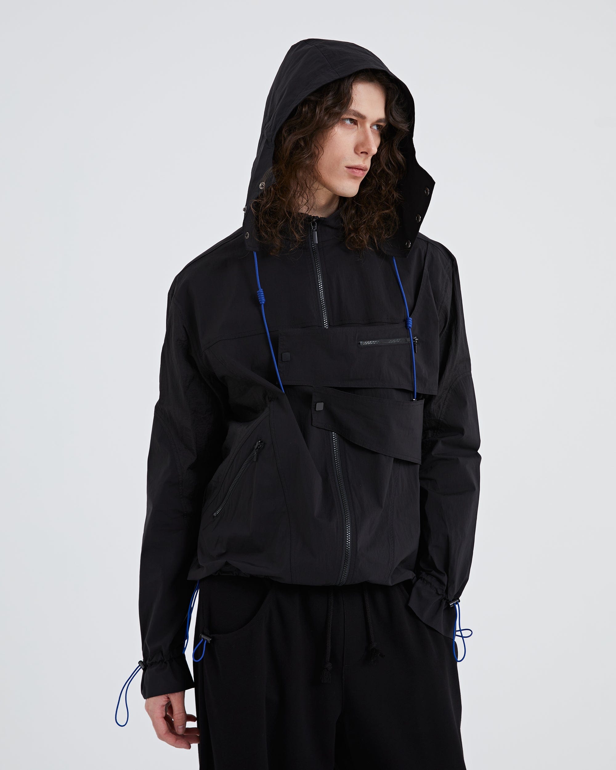 ORGANIC EMOTION Modern Drawstring Asymmetrical Jacket