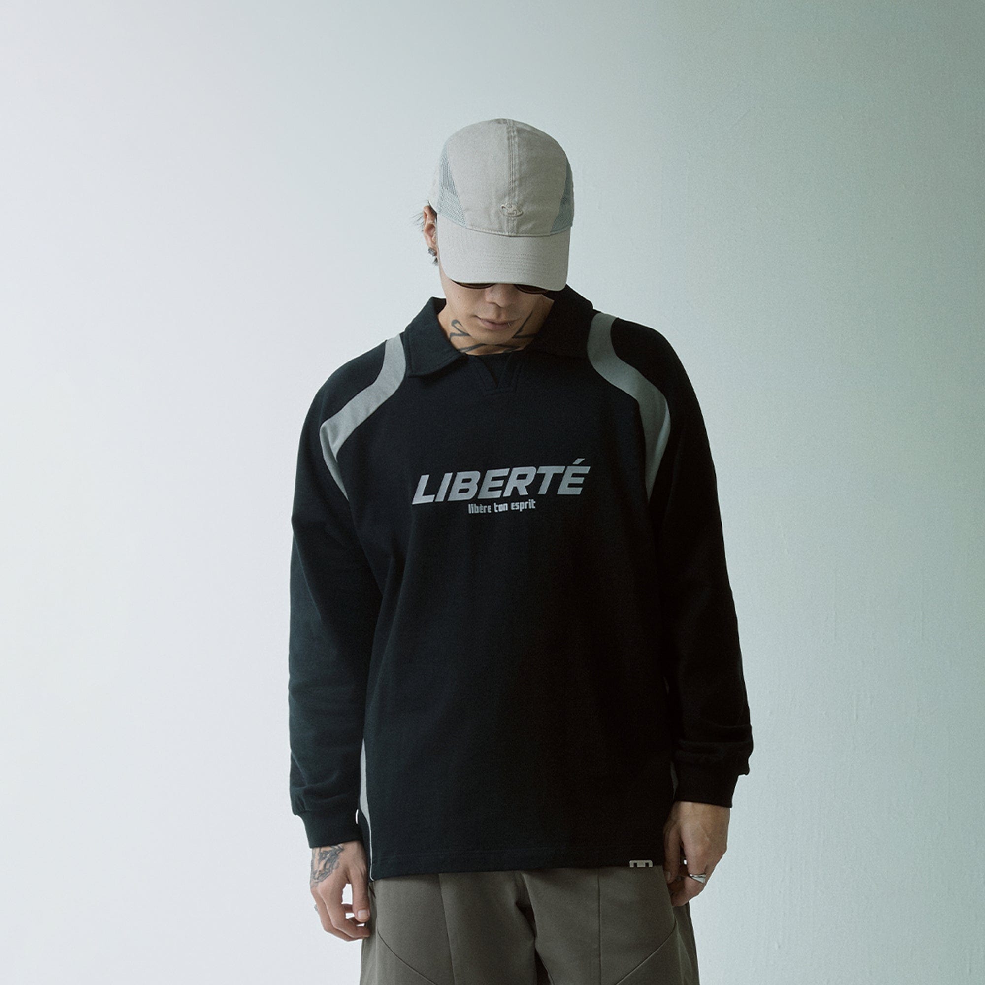 F2CE Retro Deconstructed Raglan Long-Sleeve Tee, premium urban and streetwear designers apparel on PROJECTISR.com, F2CE