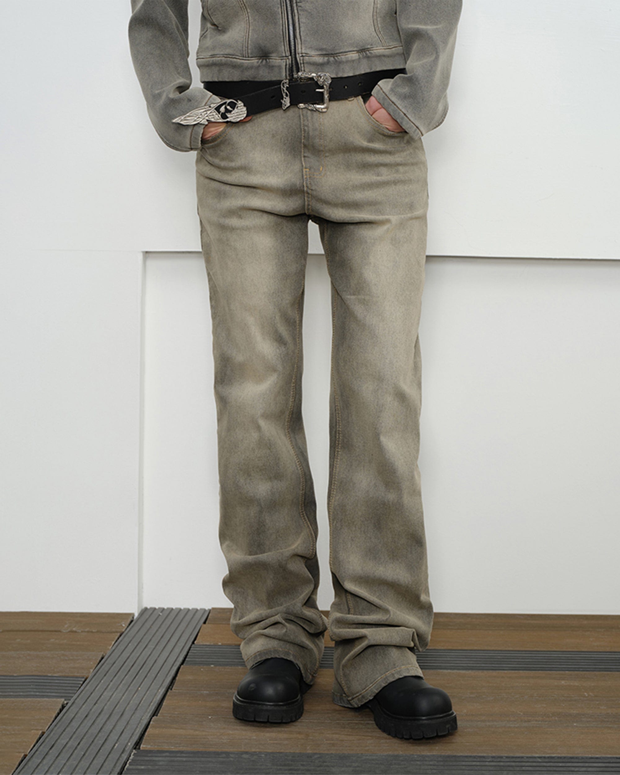 KREATE Volcanic Mud Washed Jeans, premium urban and streetwear designers apparel on PROJECTISR.com, KREATE