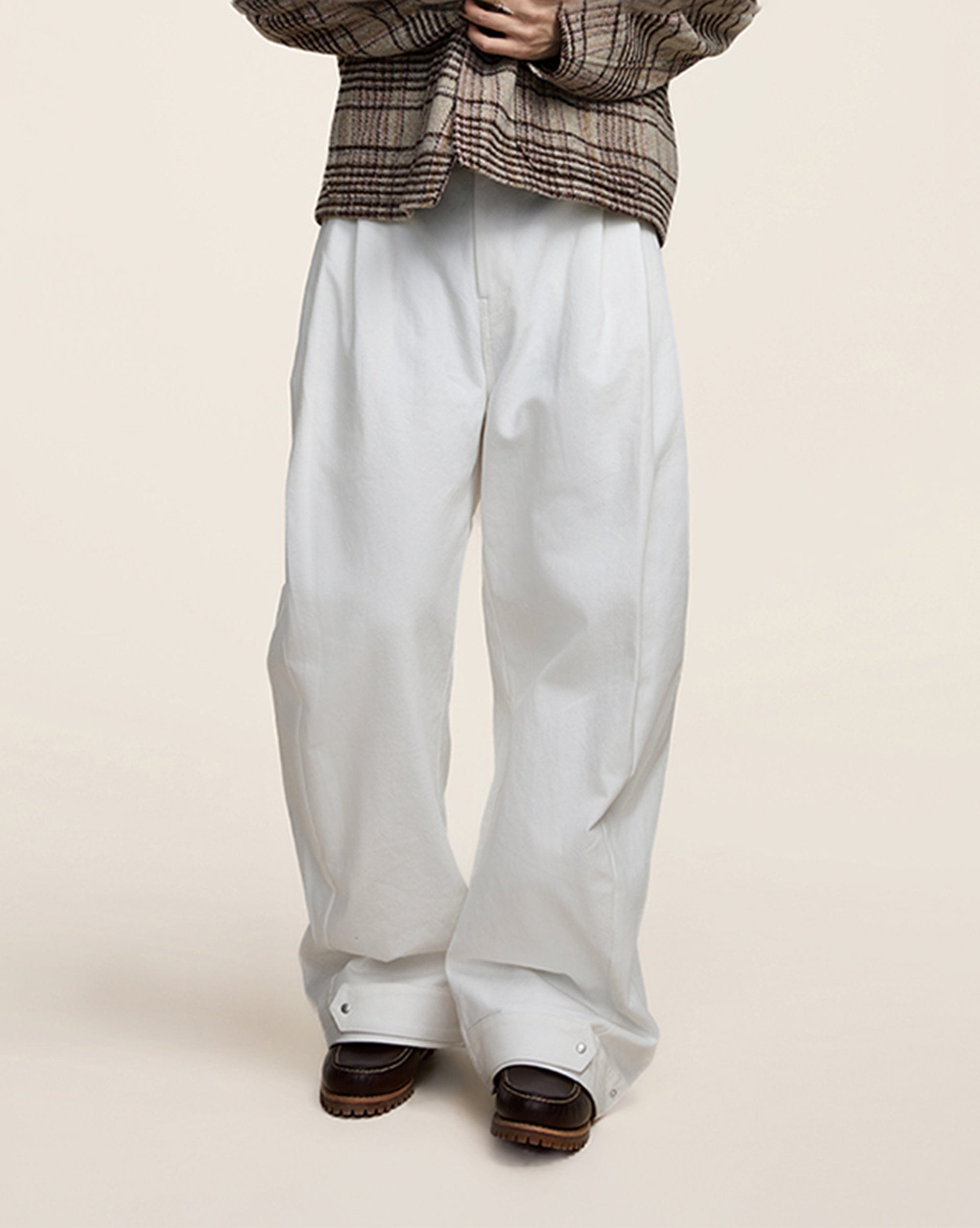 OPICLOTH Crinkled Wide-Leg Pants, premium urban and streetwear designers apparel on PROJECTISR.com, OPICLOTH