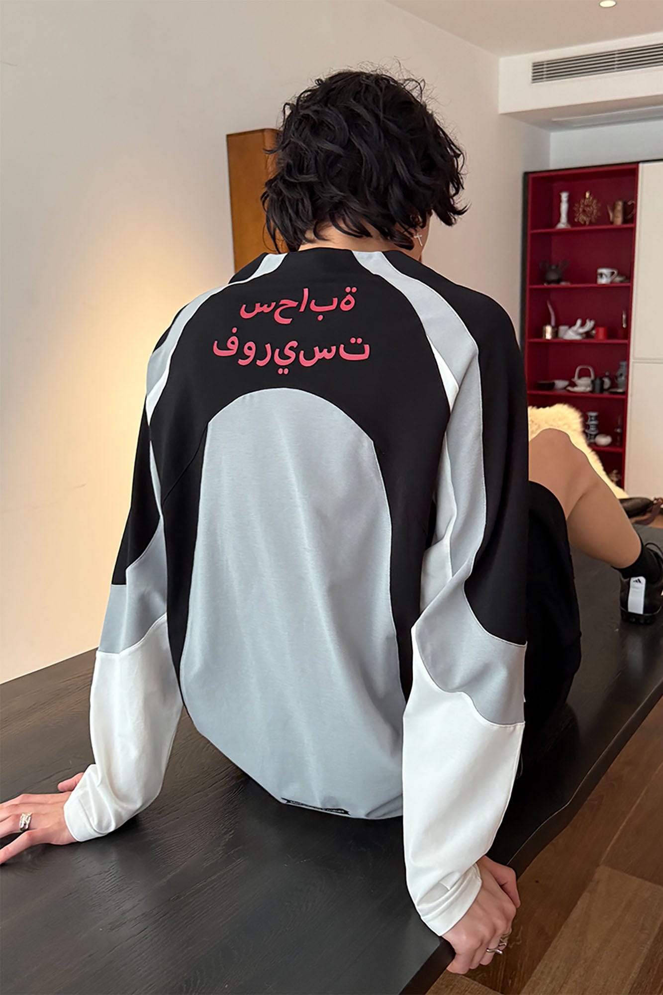 MIICHOUS Arc Contrast Panel Raglan UV Protection Long-Sleeve Tee