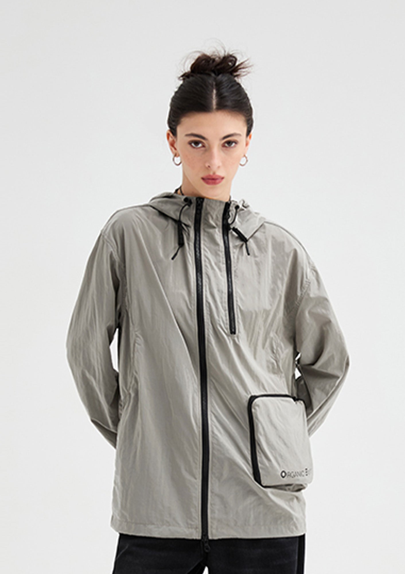 ORGANIC EMOTION Packable Utility UV Protection Hooded Windbreaker, premium urban and streetwear designers apparel on PROJECTISR.com, ORGANIC EMOTION