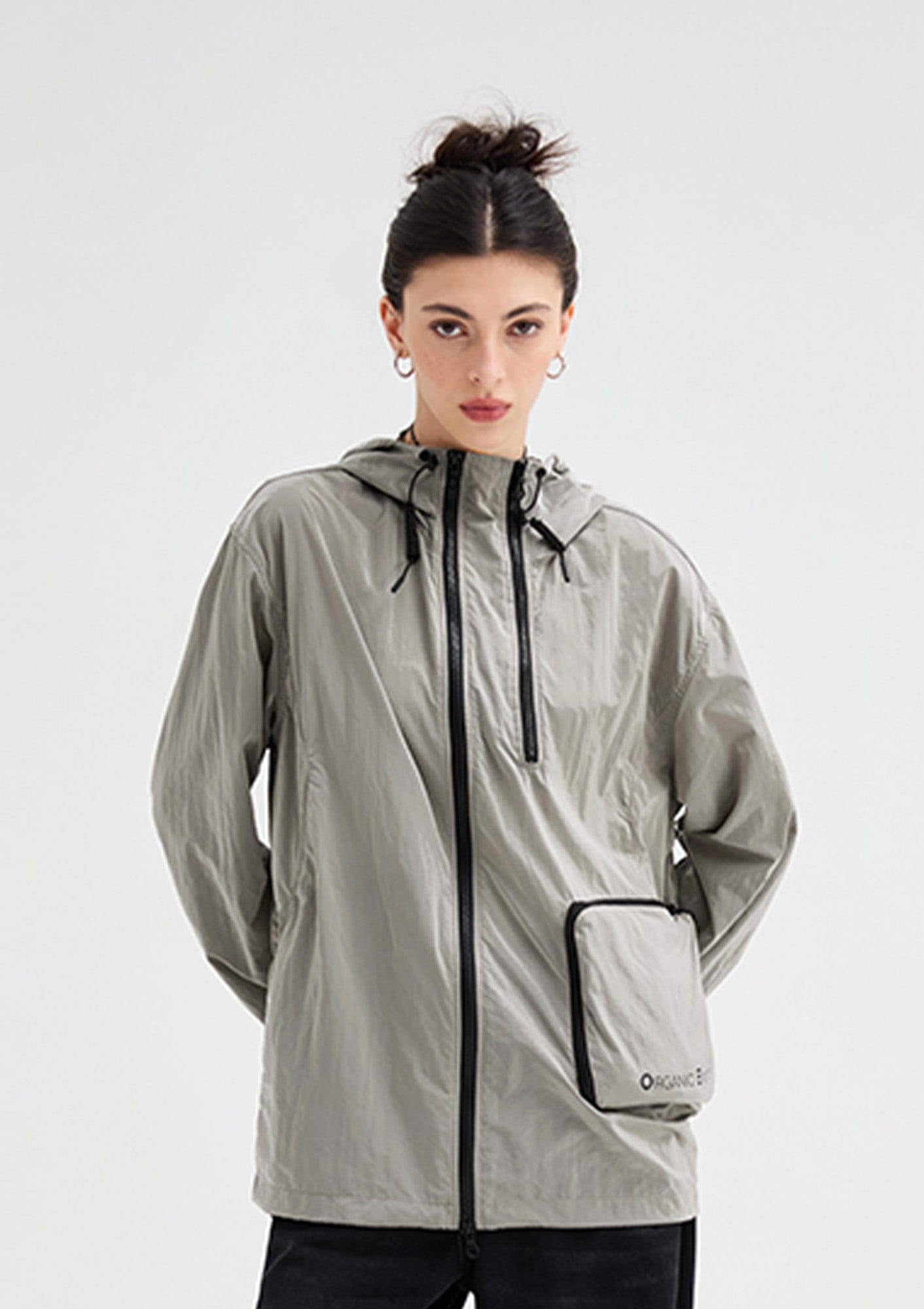 ORGANIC EMOTION Packable Utility UV Protection Hooded Windbreaker, premium urban and streetwear designers apparel on PROJECTISR.com, ORGANIC EMOTION