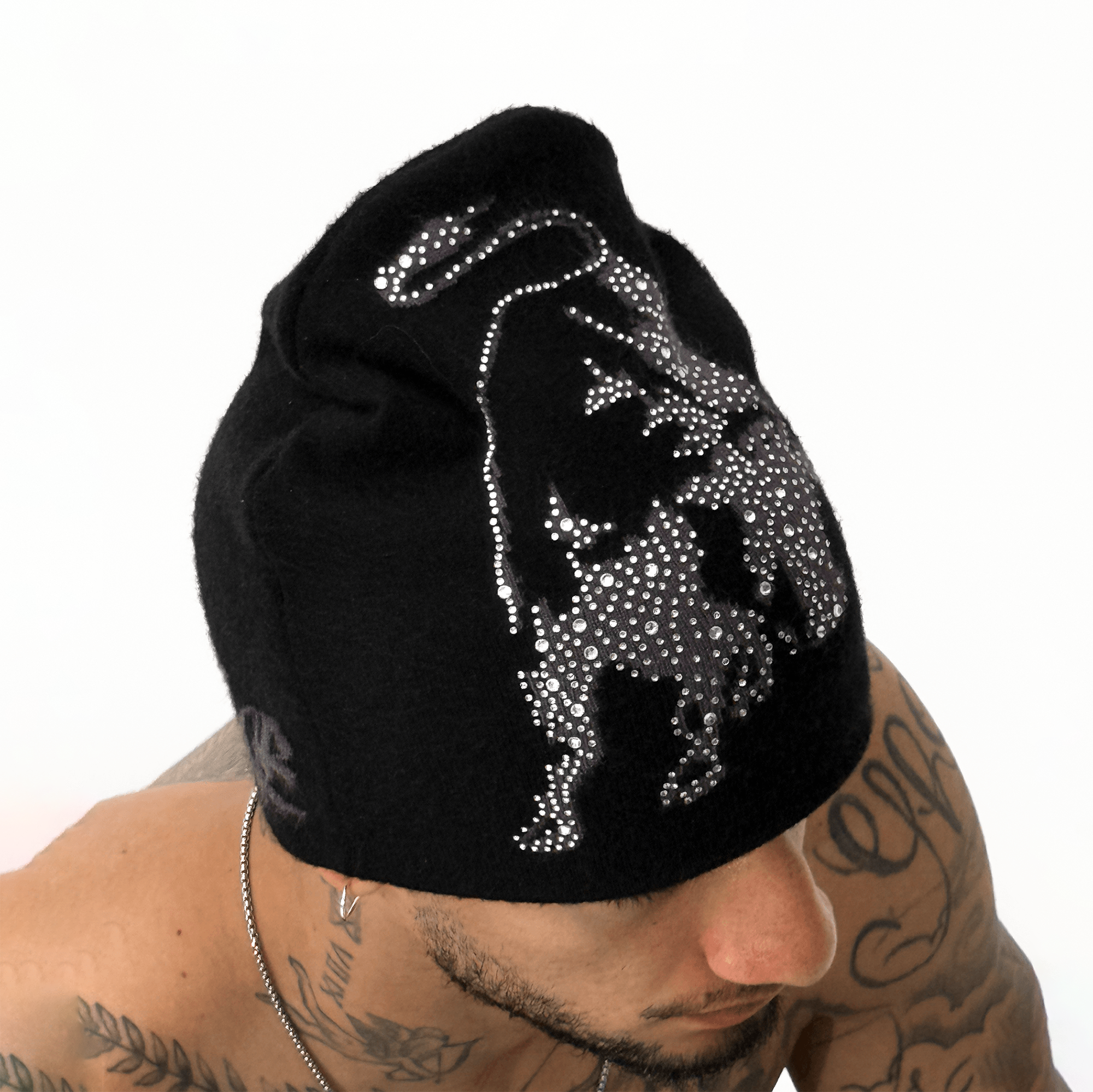 TECNINEGROUP Jacquard Diamond Knit Beanie
