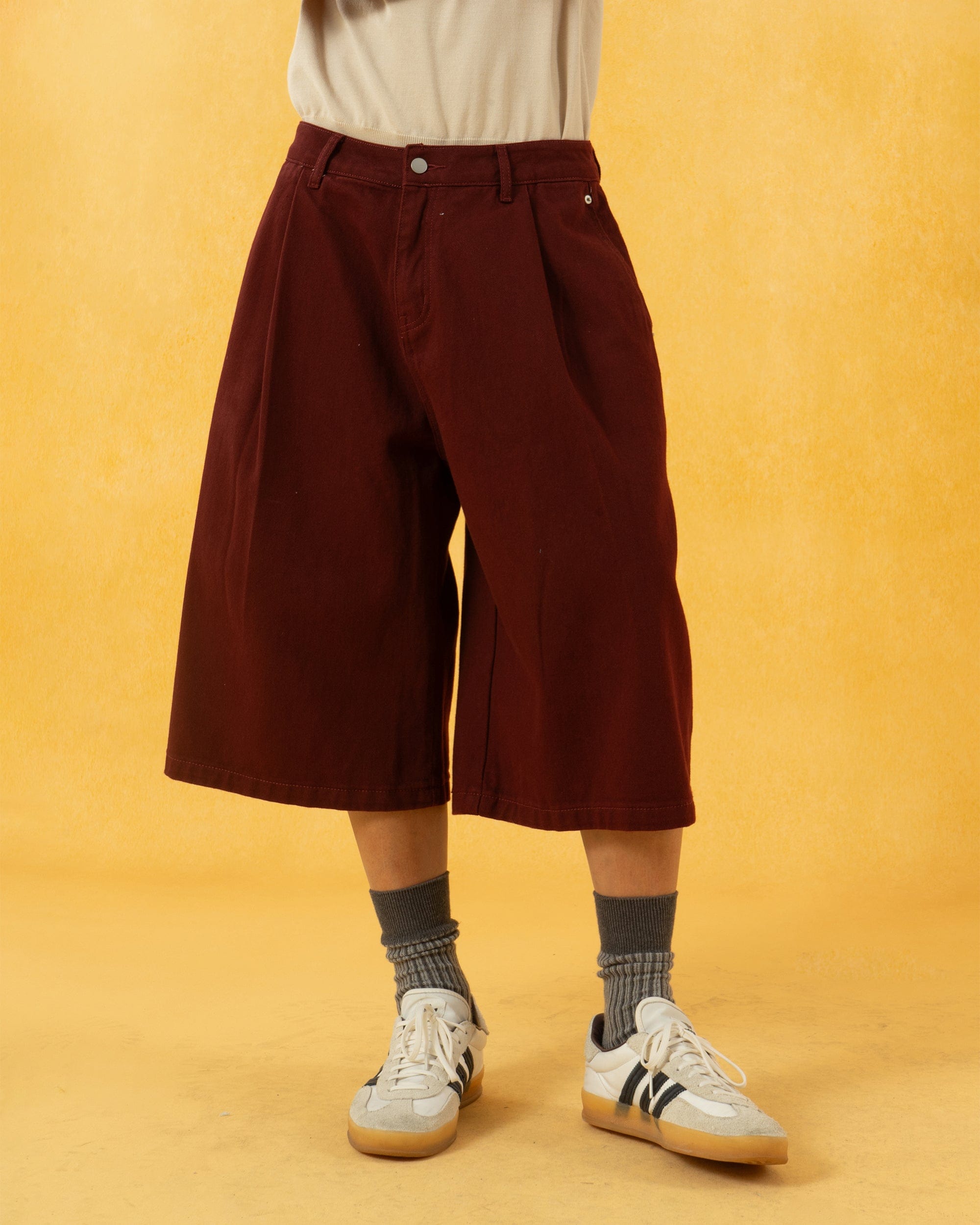 CLP Classic Rivet Pleated Oversized Shorts, premium urban and streetwear designers apparel on PROJECTISR.com, CLP