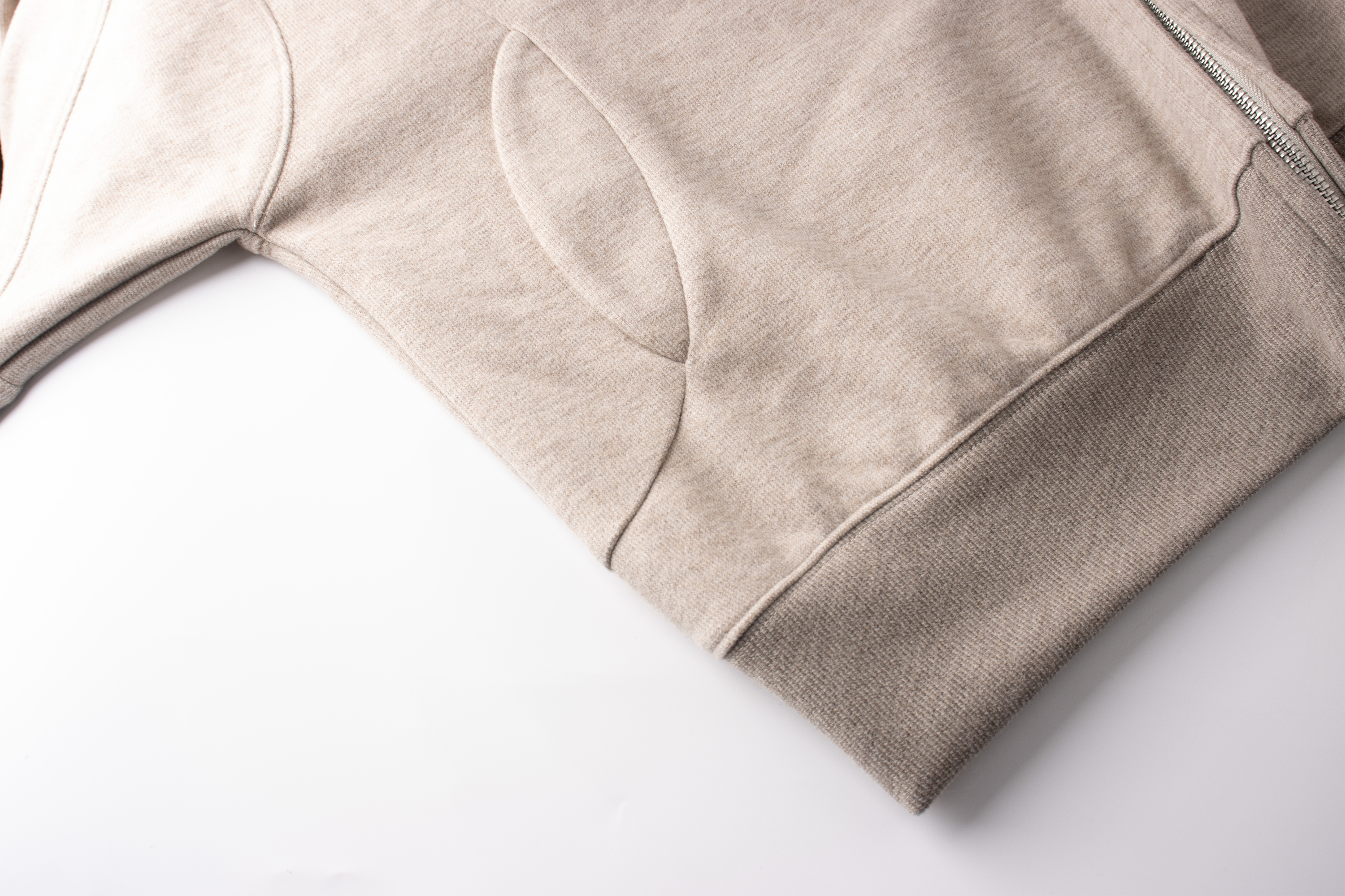 ESAIAS Wool Blend Panel Boxy Hooded Jacket