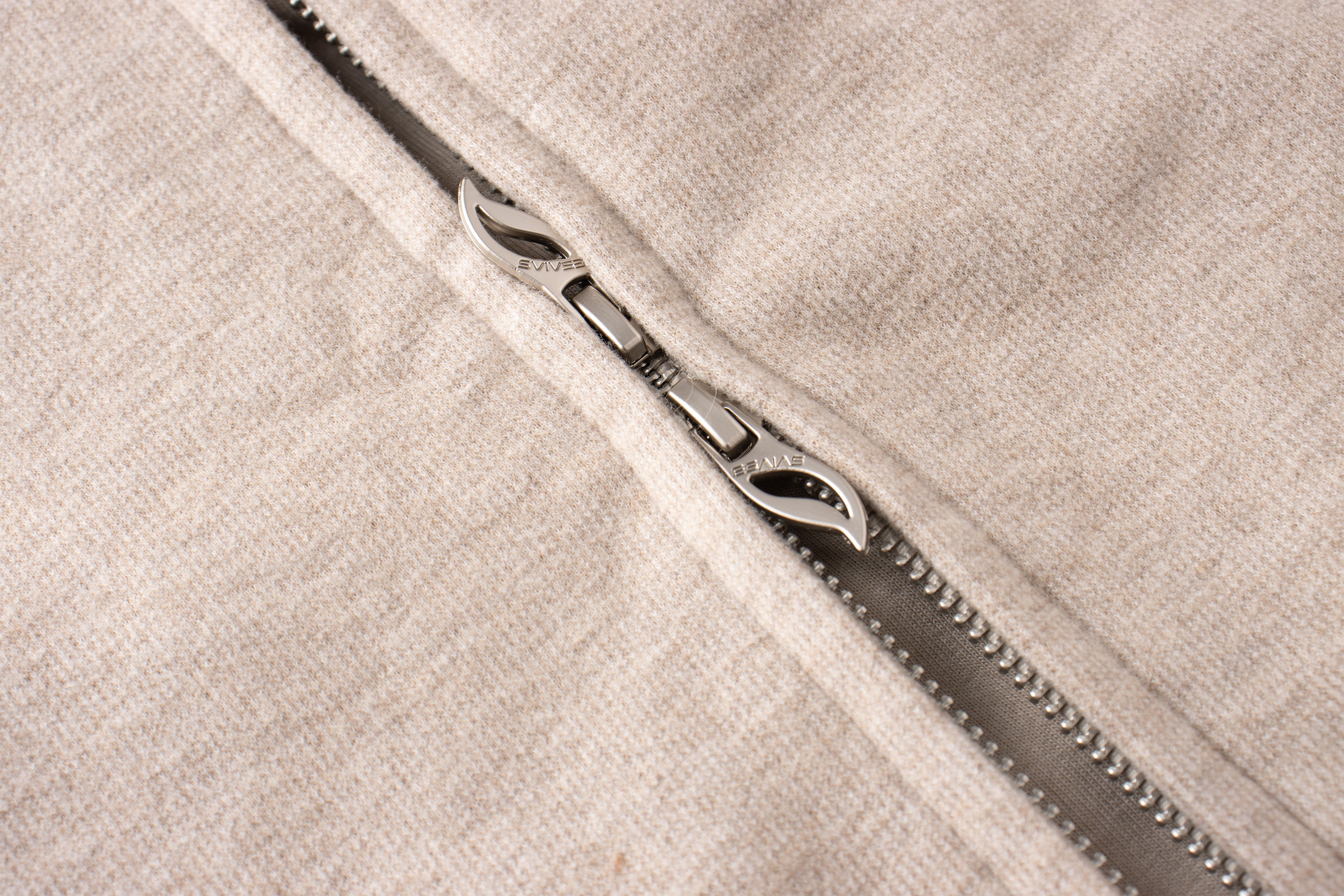 ESAIAS Wool Blend Panel Boxy Hooded Jacket
