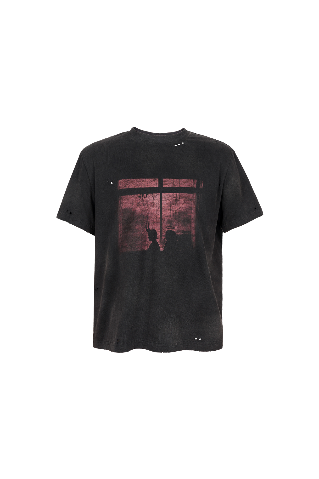 UNDERWATER Washed Distressed Graphic T-Shirt, premium urban and streetwear designers apparel on PROJECTISR.com, UNDERWATER