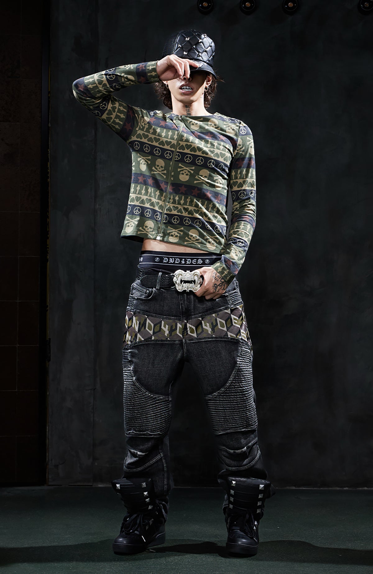 DND4DES Retro Monogram Straight-Leg Jeans