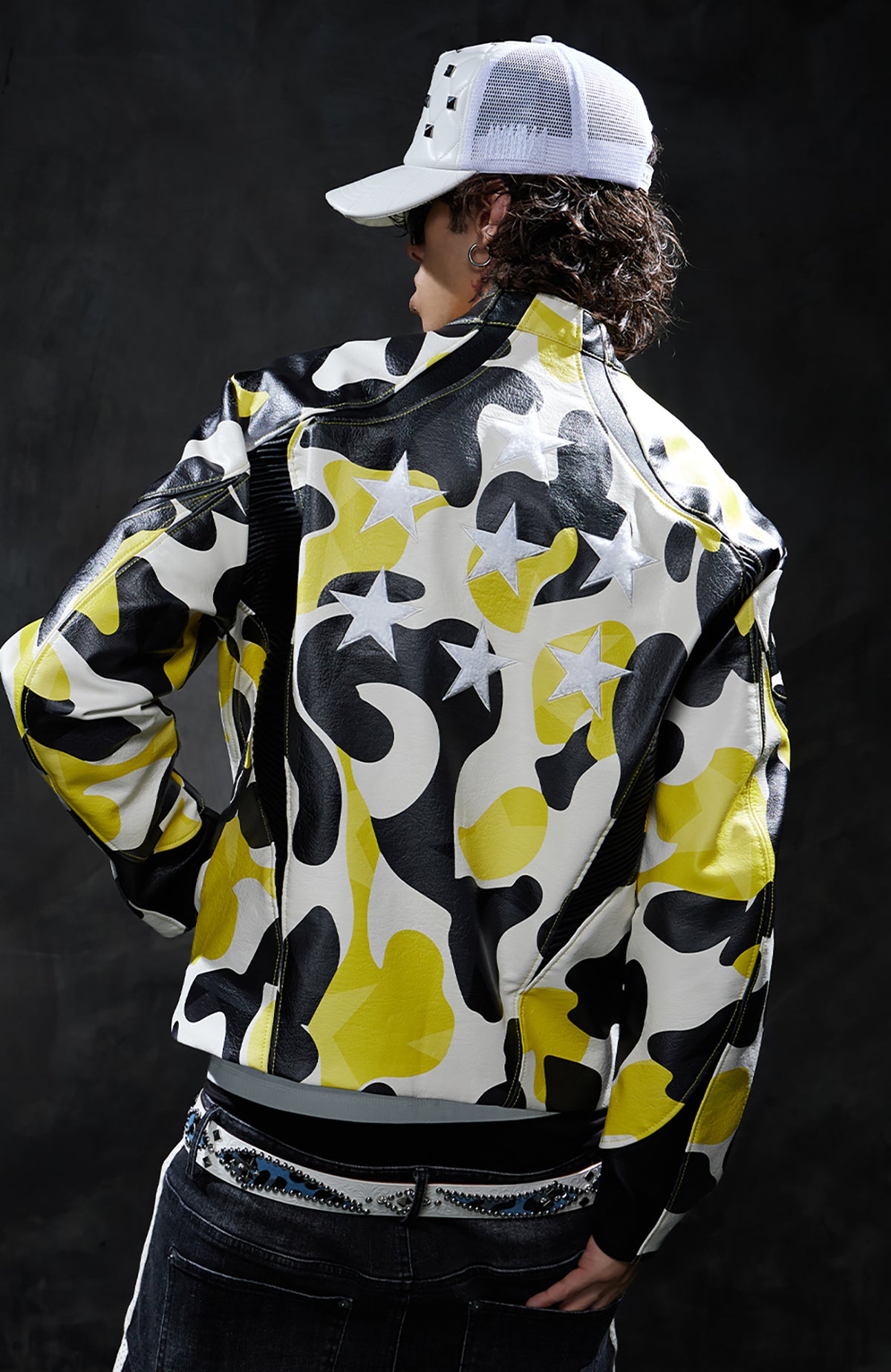DND4DES Camo Star Full-Print Zip-Up Jacket