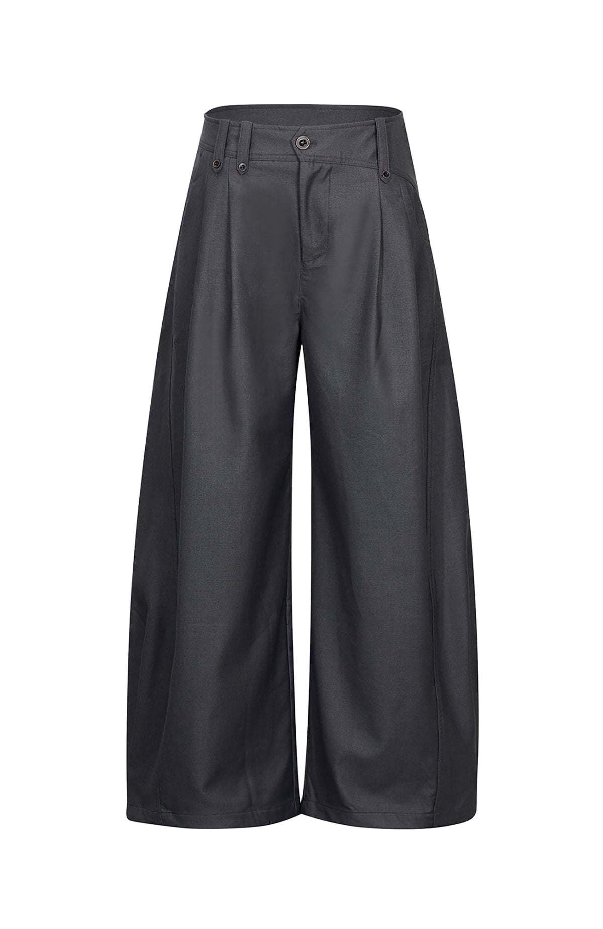 BOTANICA Pleated Curved-Leg Trousers